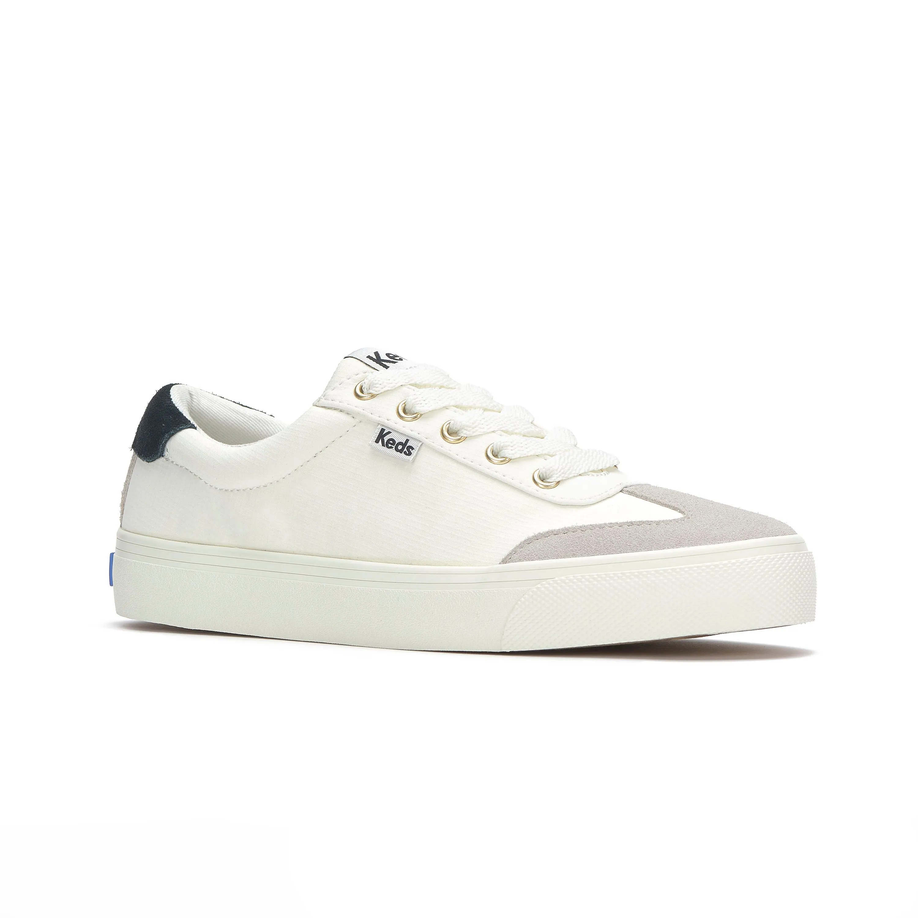 KEDS Women Jump Kick T-Toe Ripstop/Suede Snow White/Grey