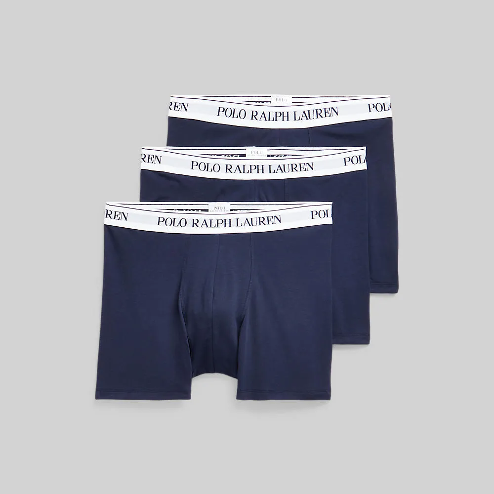 POLO RALPH LAUREN Underwear BOXER BRIEFS-Stretch Cotton Boxer Brief 3-Pack MAPOUND01720094 410 NAVY-410