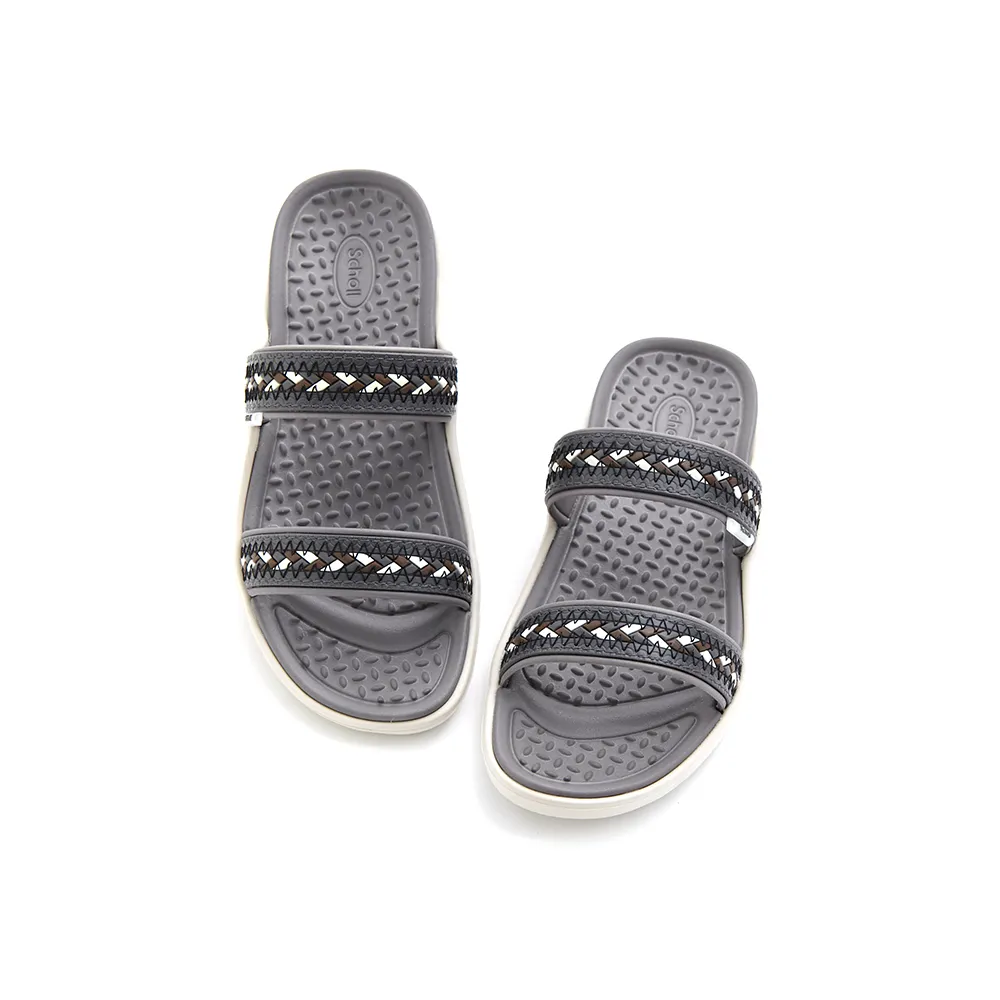 SCHOLL Grey Slide Sandals - Sand III