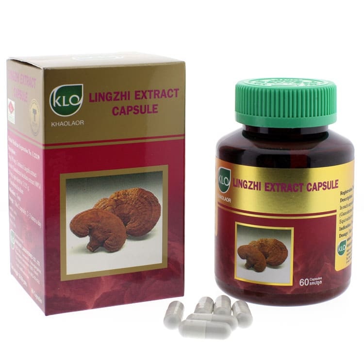 Экстракт Трутовика Лакированного (гриб Линчжи) Khaolaor 60 капсул