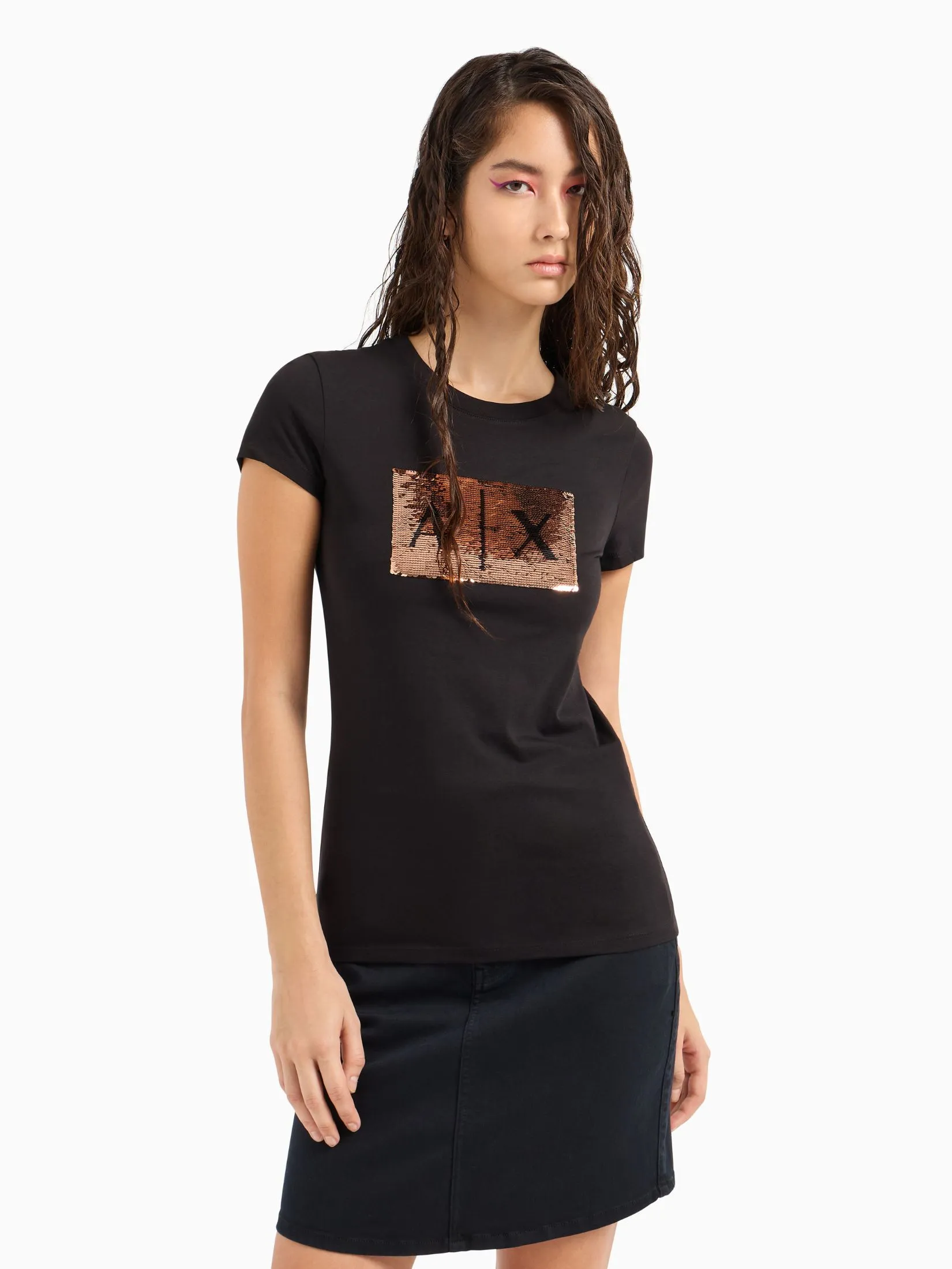 ARMANI EXCHANGE Tee Women 8NYTDL-YJ73Z-6231 Gold