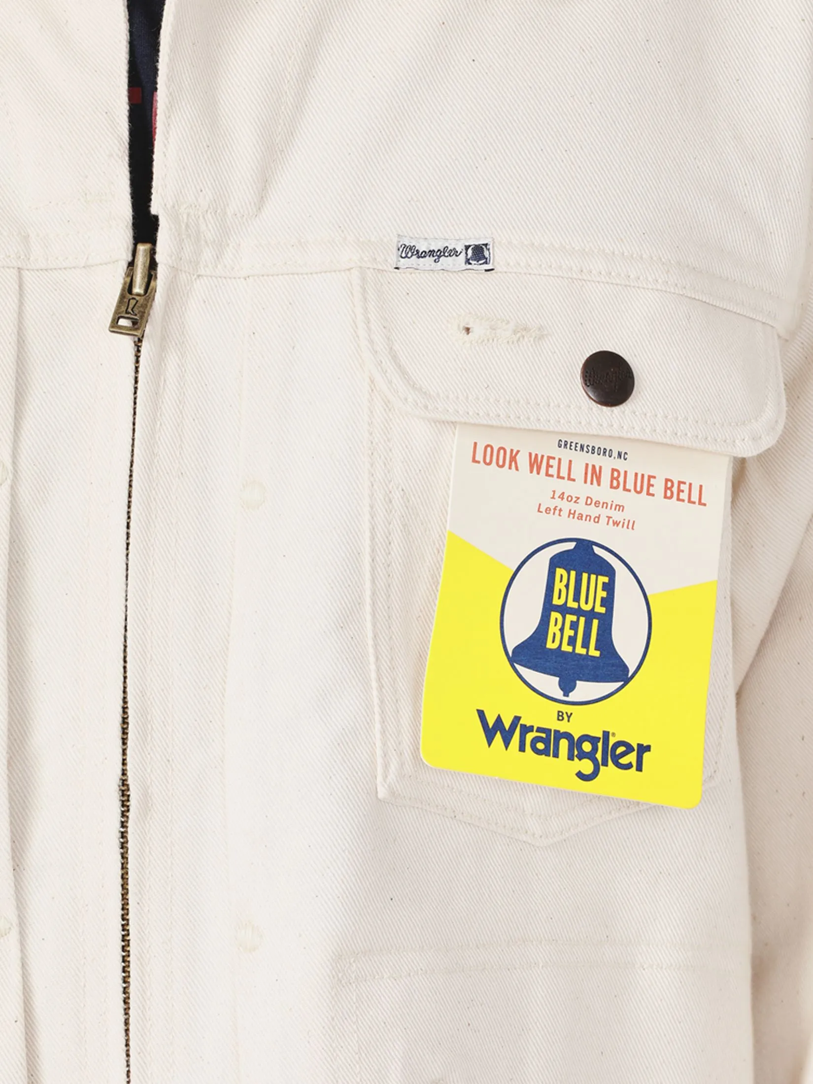 WRANGLER Men's Jacket Blue Bell Collection Regular Fit Off-White