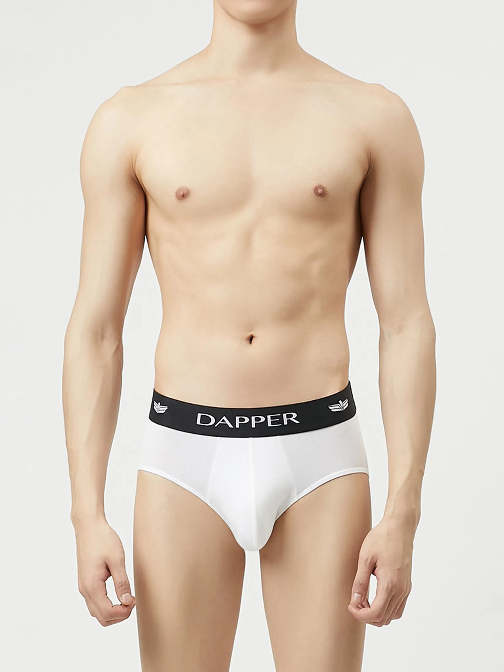 DAPPER DAPPER Iconic Pima Cotton Briefs White (Pack 2 Pcs.)