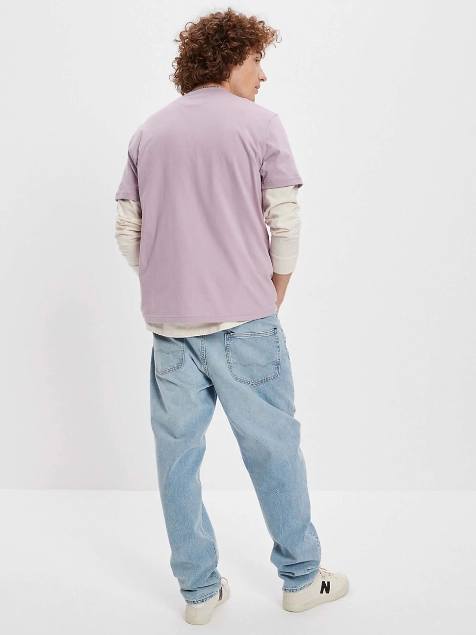 AMERICAN EAGLE MEN G MFO SS SET IN TEE- PC DYE + SERIOUSLY SOFT WASH 500 PURPLE