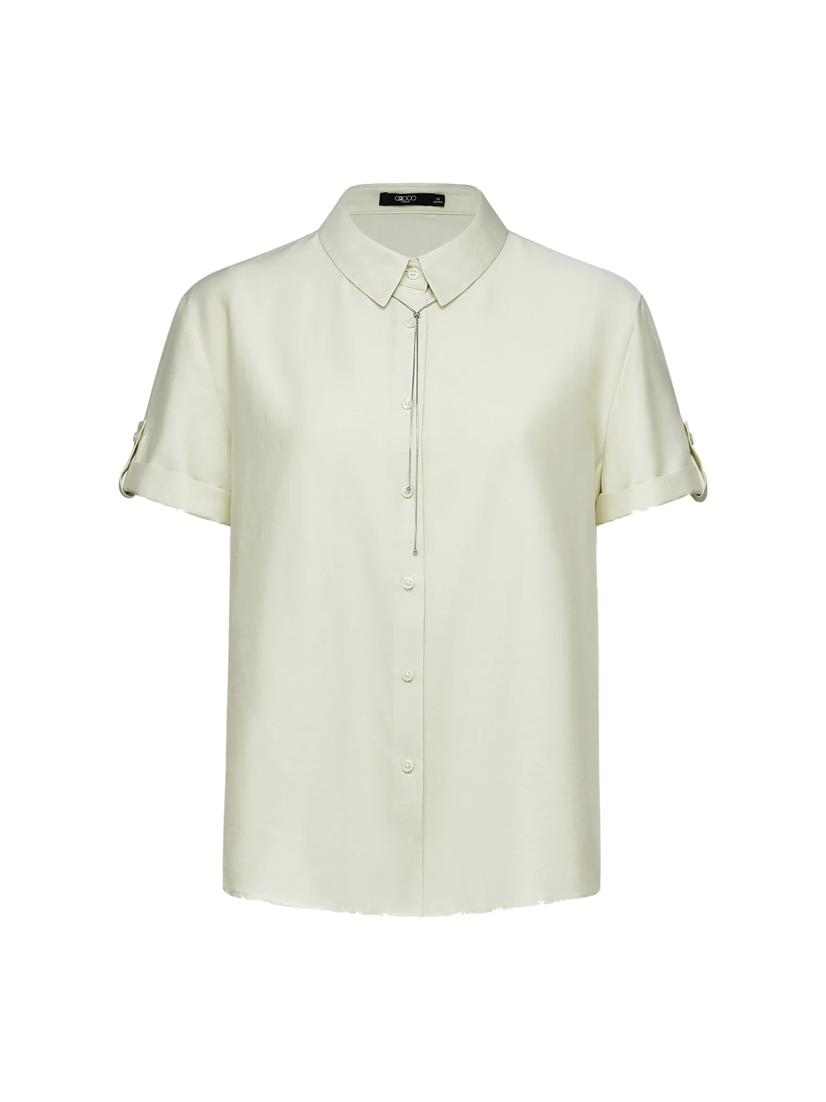 G2000 Women Clothing Shirt Collar Blouse With Necklaceblouse Loose Fit - Green