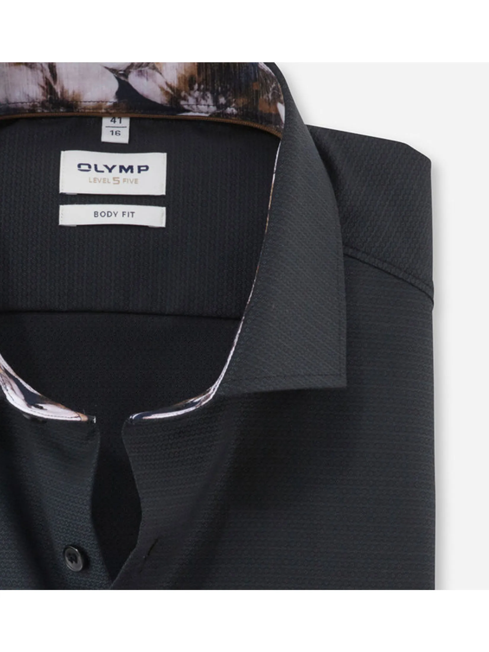 OLYMP MEN S SHIRT LONG SLEEVES BUSINESS SHIRT BODY FIT EASY IRON BLACK