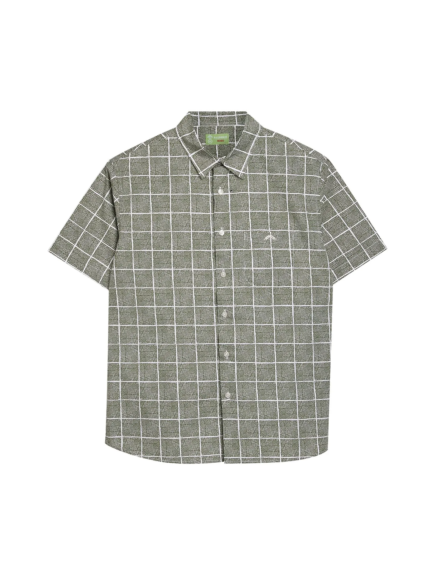 ALUMNUS Men Shirt Short Sleeves 2506SSSL19 Light Green