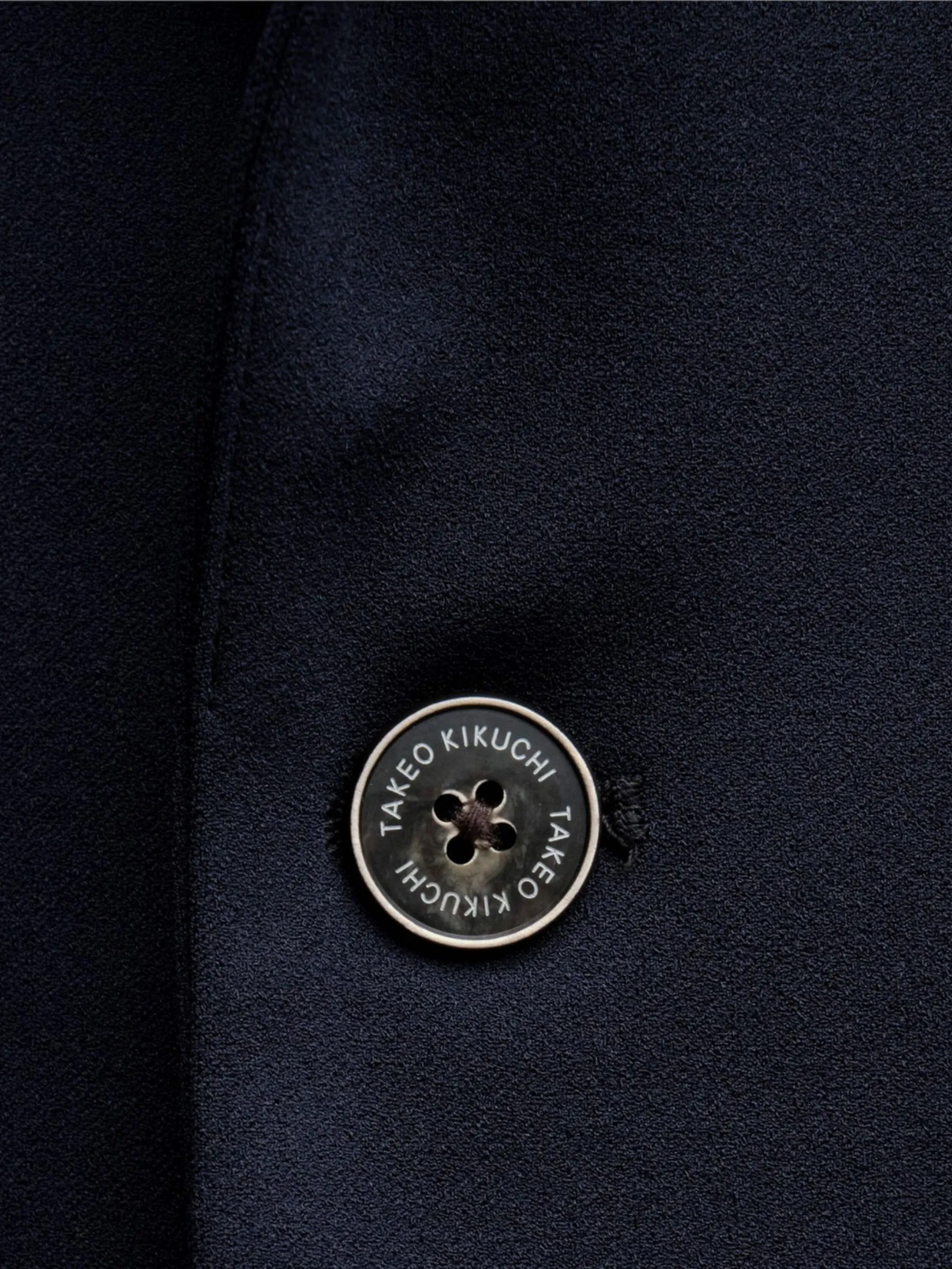 TAKEO KIKUCHI MEN NAVY GEORGETTE SHAWL CARDIGAN