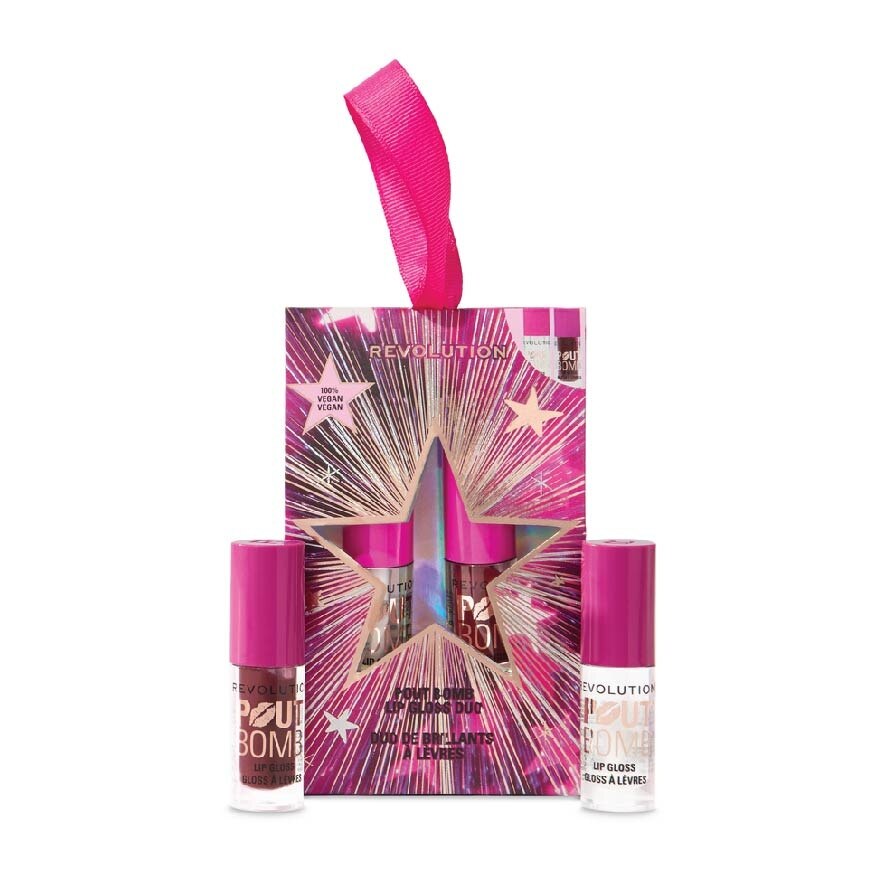 Makeup Revolution Pout Bomb Lip Gloss Duo 2pcs.