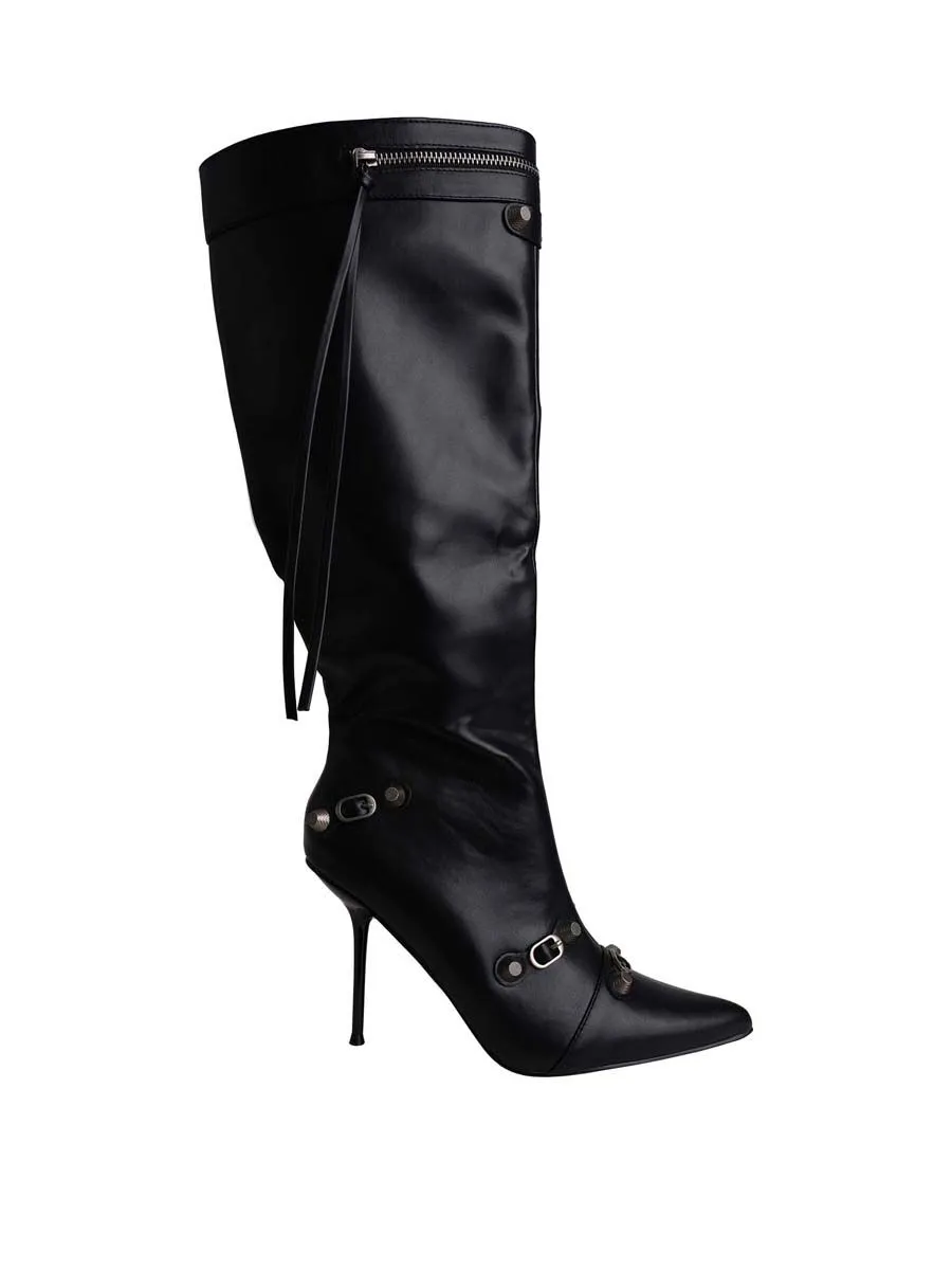 VILLAINS SF ESTI Women's Knee-High Boots BLACK