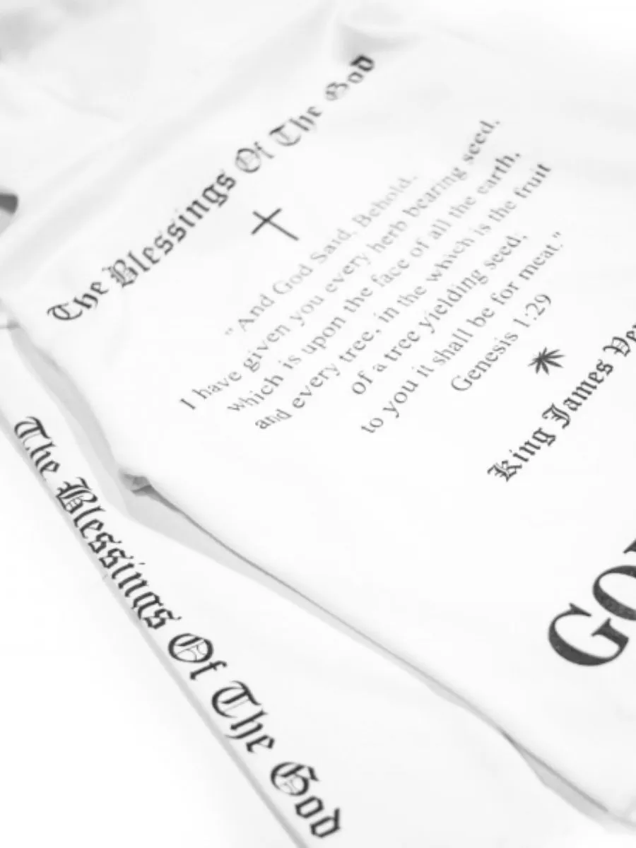 TZ WORLDWIDE Men HOODIE TZ GODISDOPE HOODIE WHITE