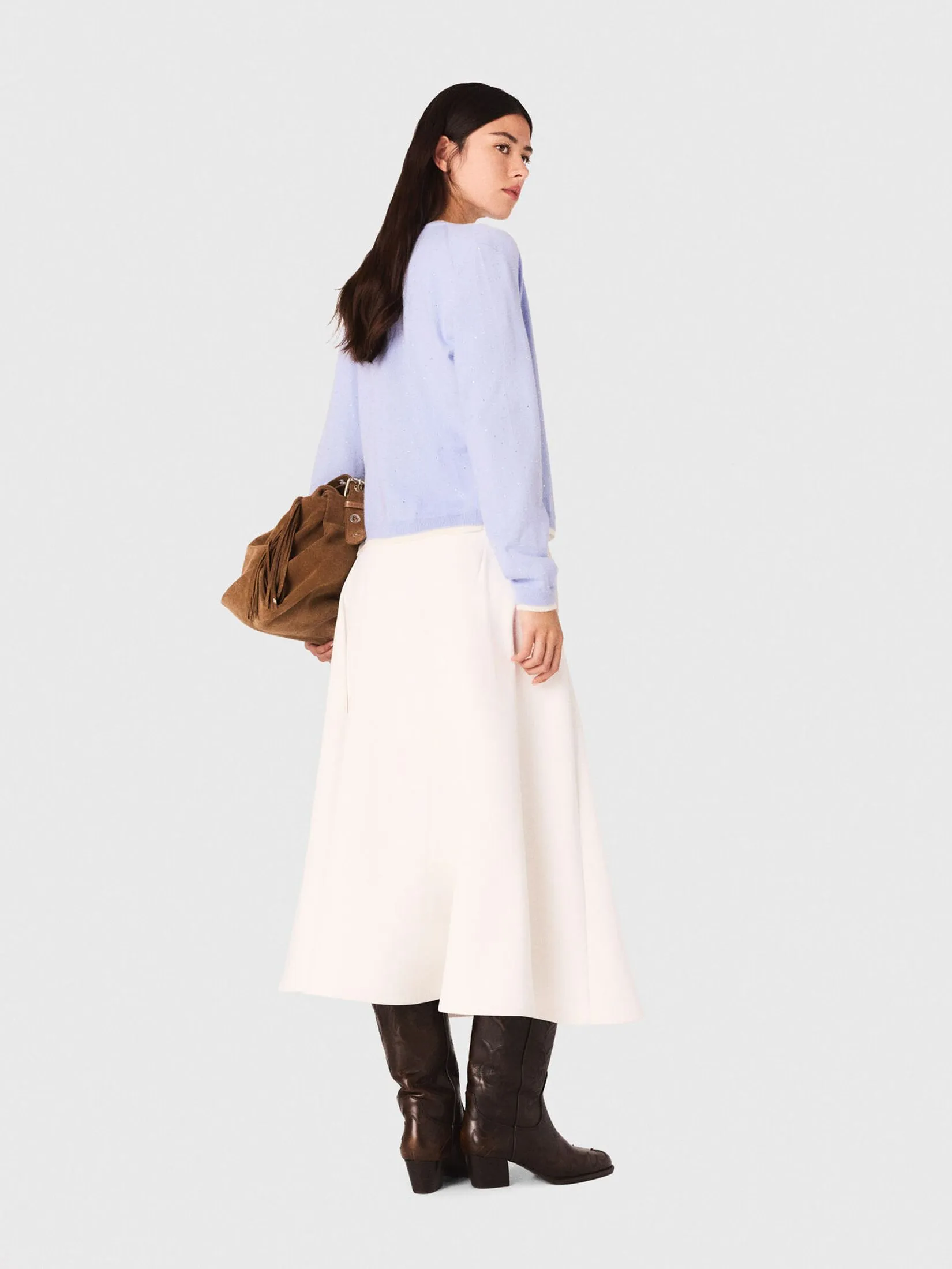 MAJE Women Cardigan With Rhinestones