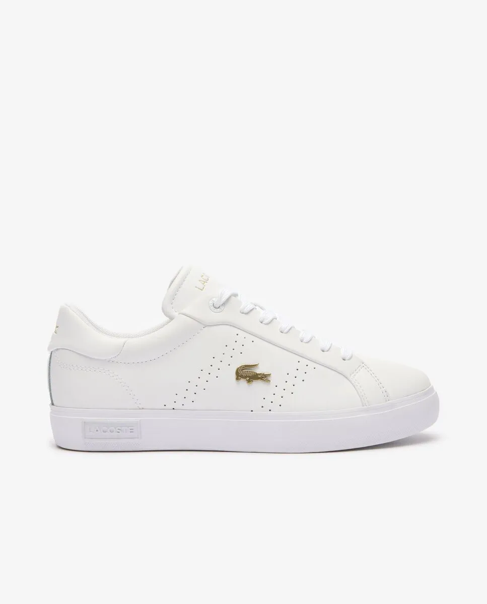 LACOSTE Women’s Powercourt 2.0 Leather Trainers White