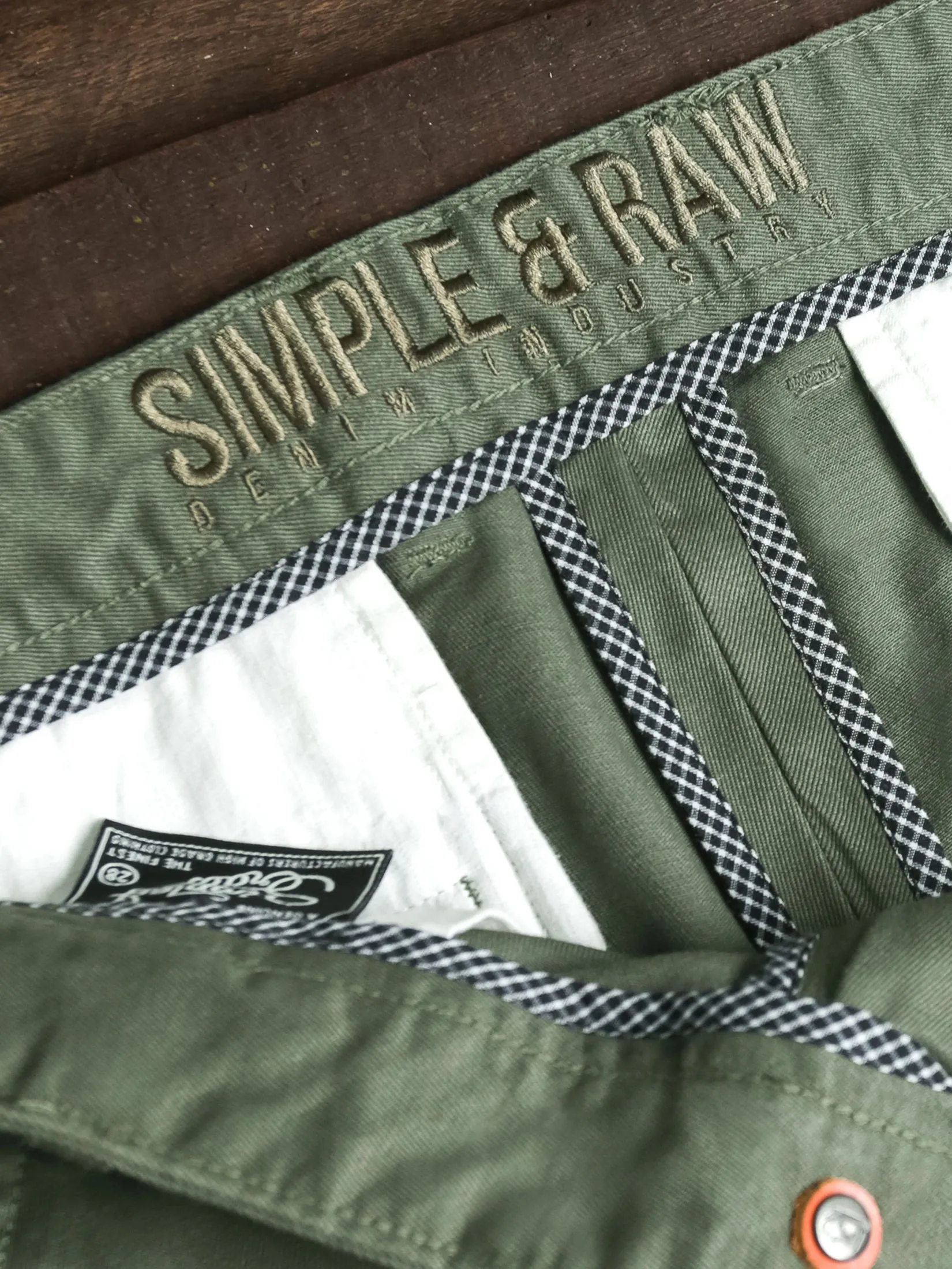 SIMPLE&RAW Timber Chino Pants Sk814 Green