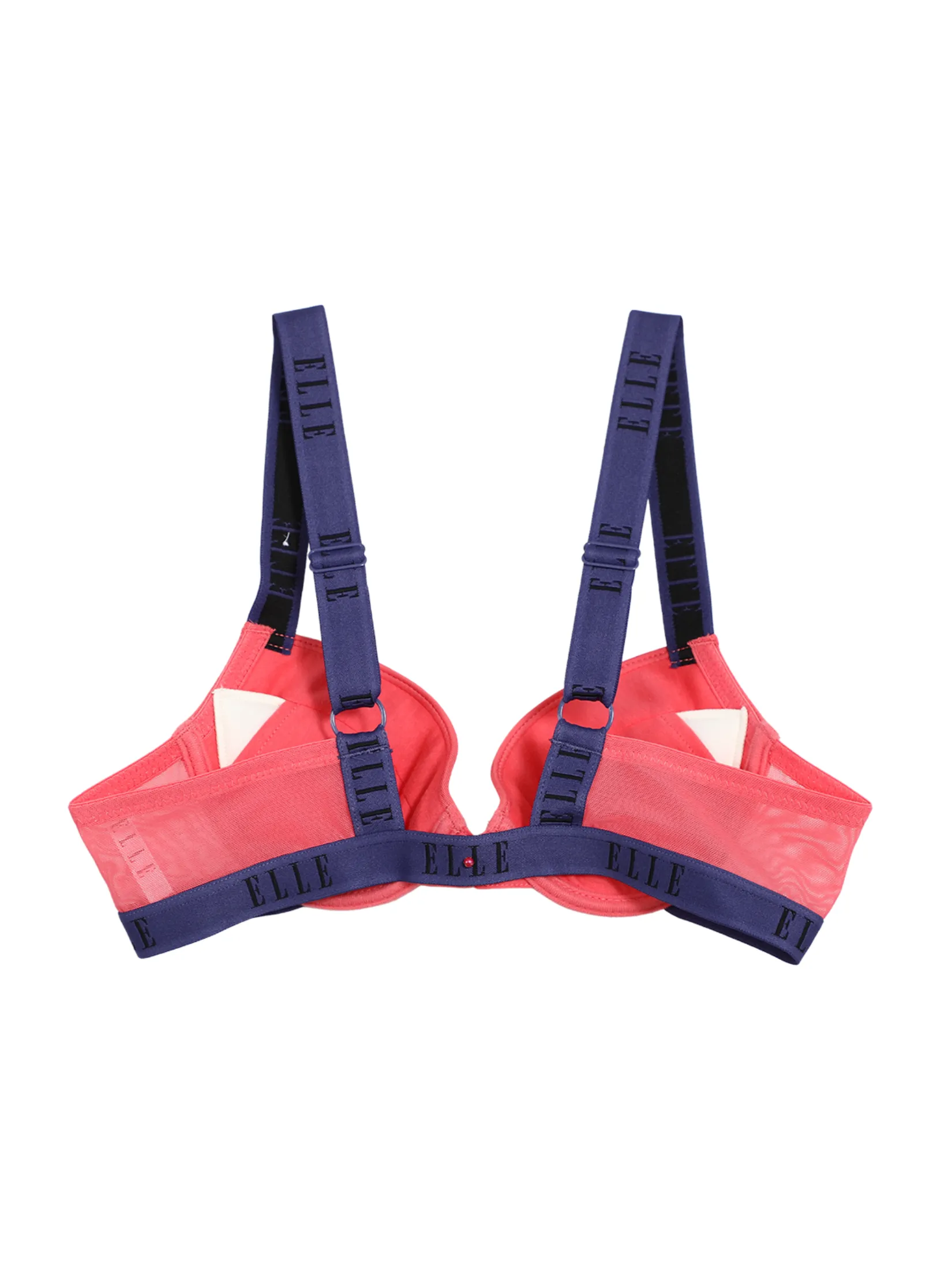 ELLE LINGERIE Women's Molded bra Front-Kiss with underwire padded with foam LB8562 - Rose