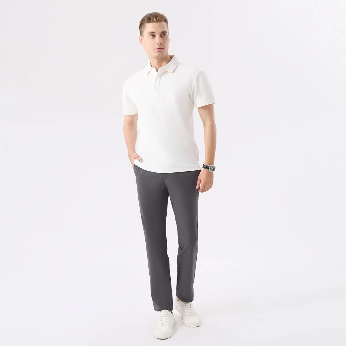 LTD Slim Fit Chino Pants Men Dark Grey