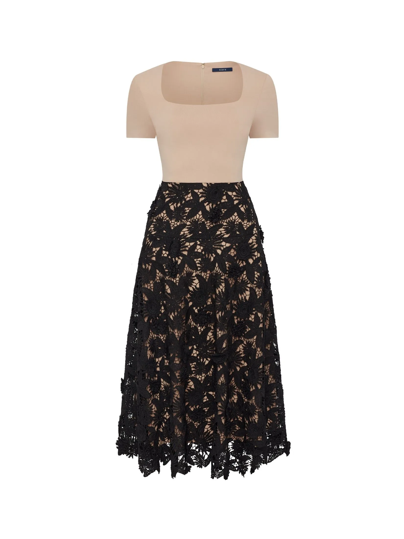 ASAVA (AW24) Fit-and-flare Women Dress Black