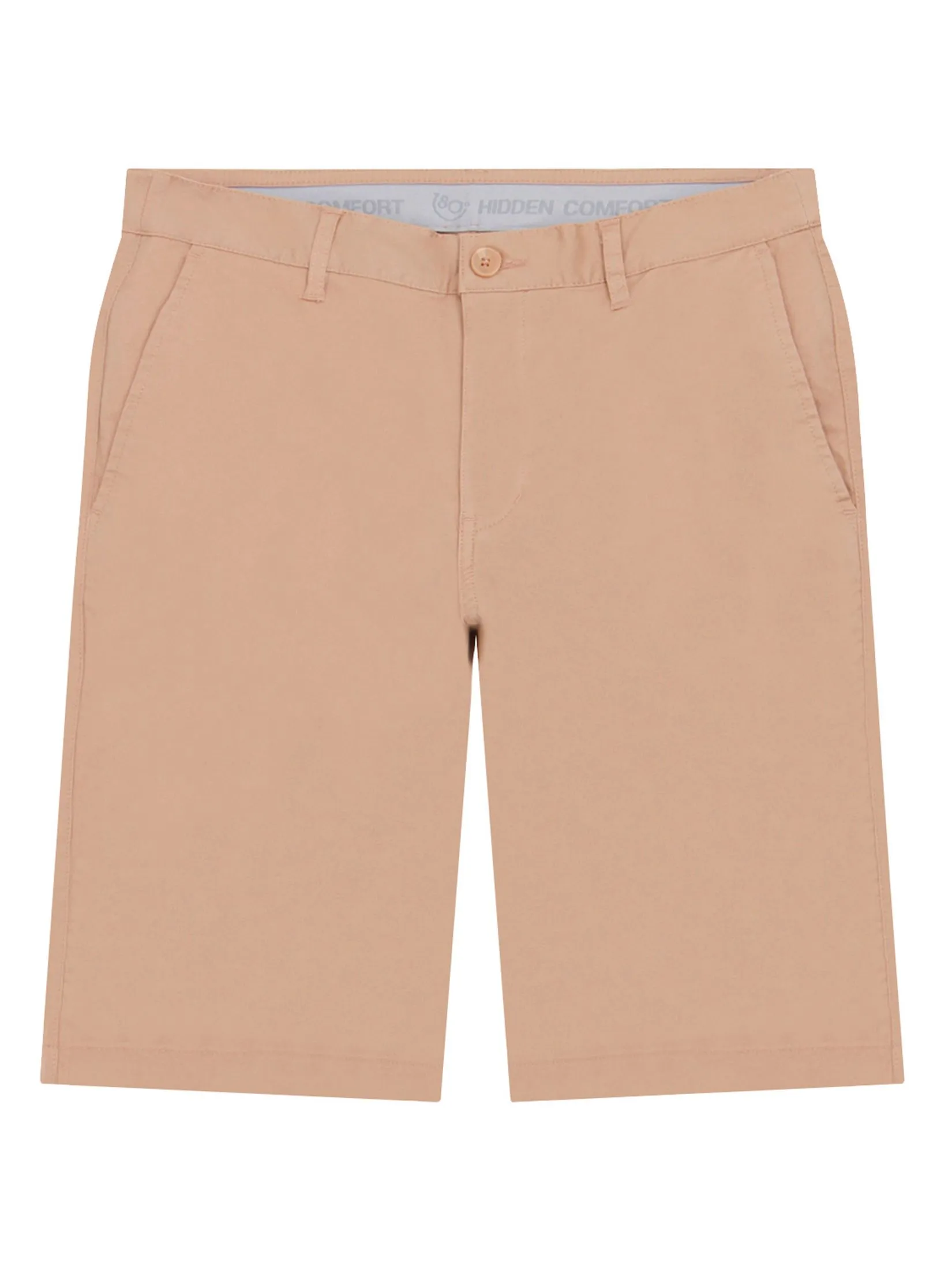 GIORDANO Men's Cotton Hidden Comfort Bermuda Shorts Cork Orange