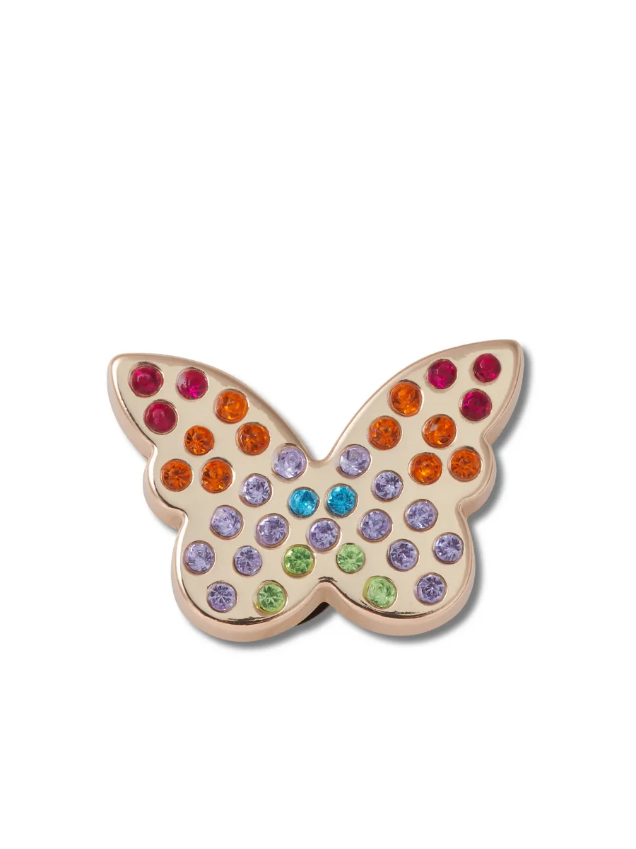 CROCS JIBBITZ™ GOLD RAINBOW ENCRUSTED BUTTERFLY