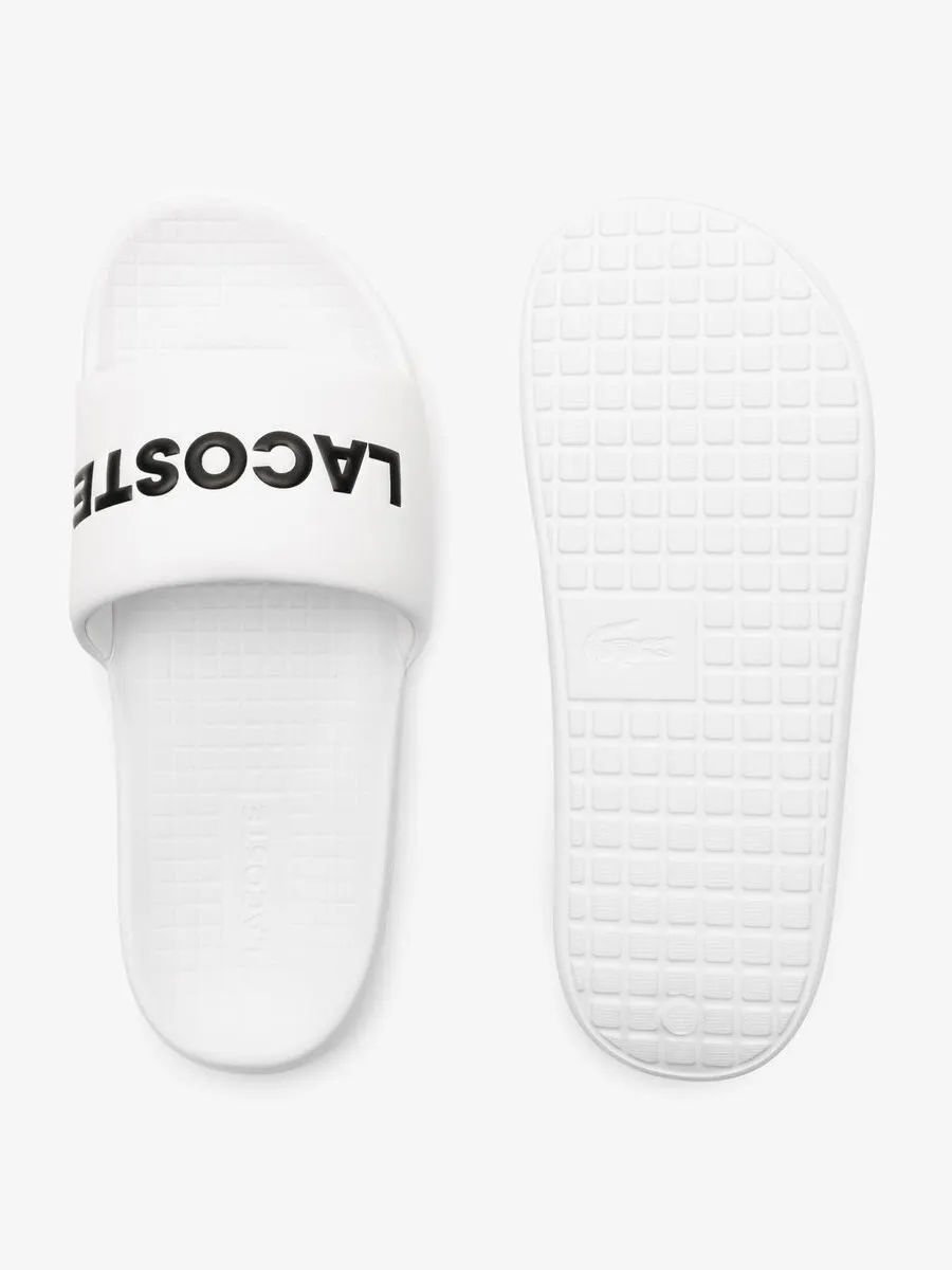 LACOSTE White Men’s Serve Slide 1.0 Fabric