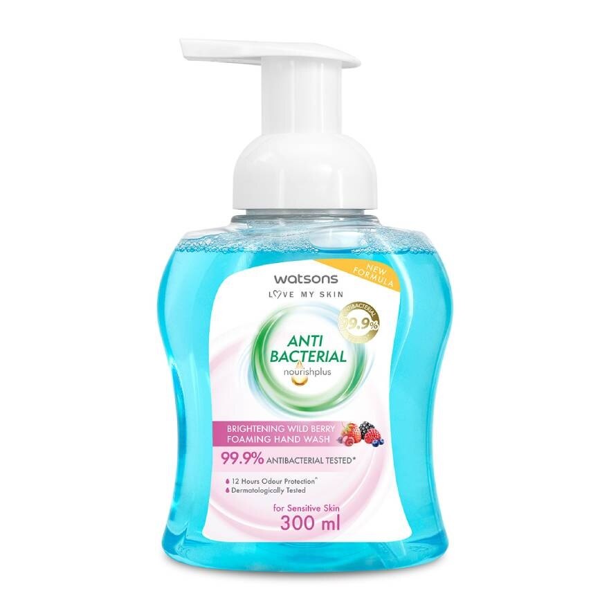 Watsons Antibacterial Brightening Wild Berry Hand Wash 300ml.