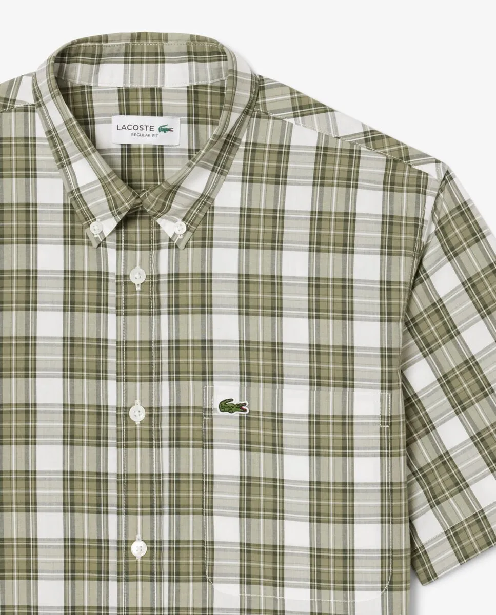 LACOSTE Regular Fit Short Sleeved Shirt Green