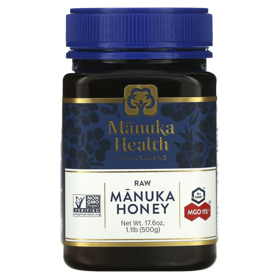 Manuka Health, Мед манука, MGO 115+, 500 г (1,1 фунта)