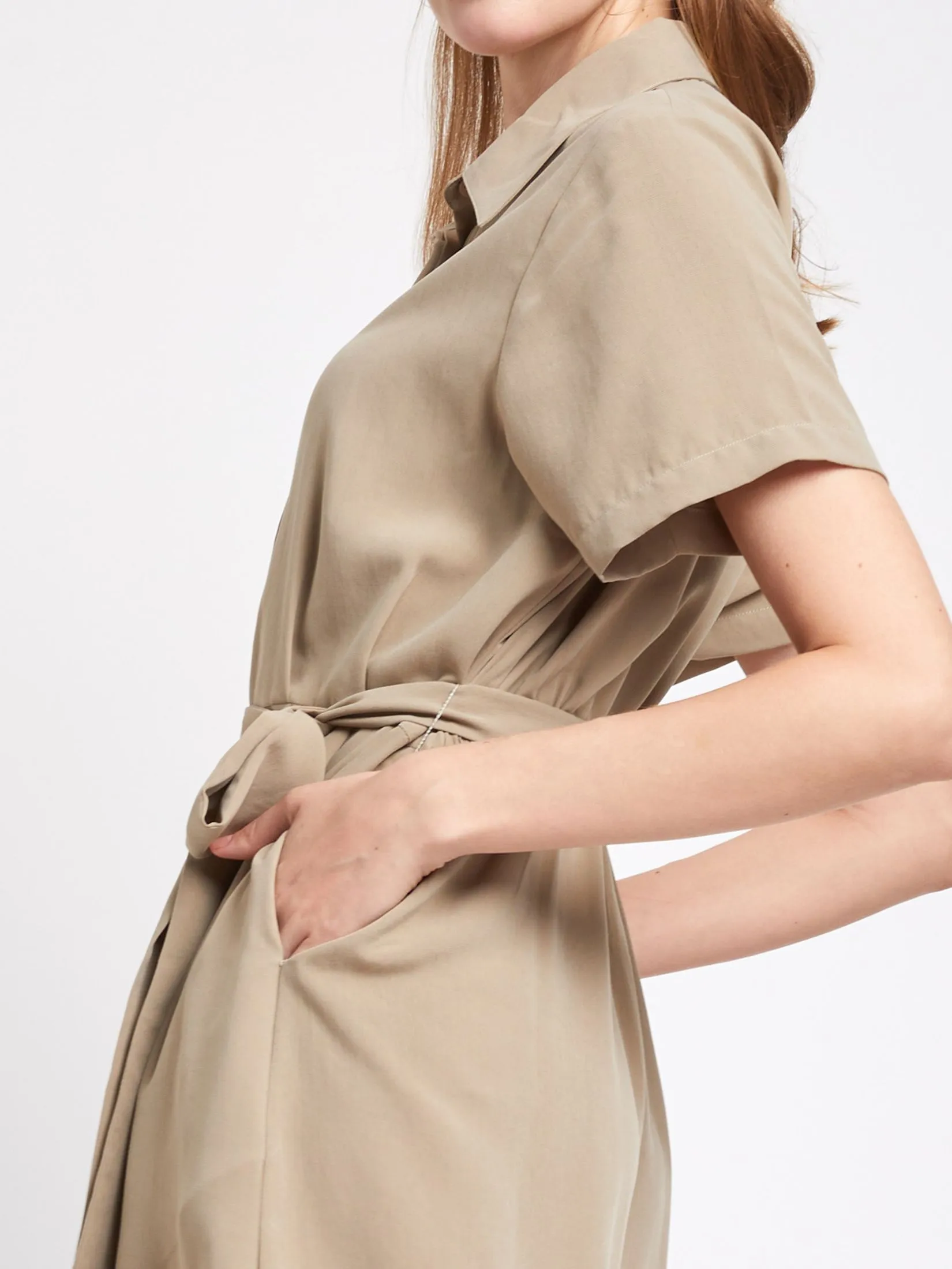 EASY PIECES Women Dress Short Sleeves Collar Neck