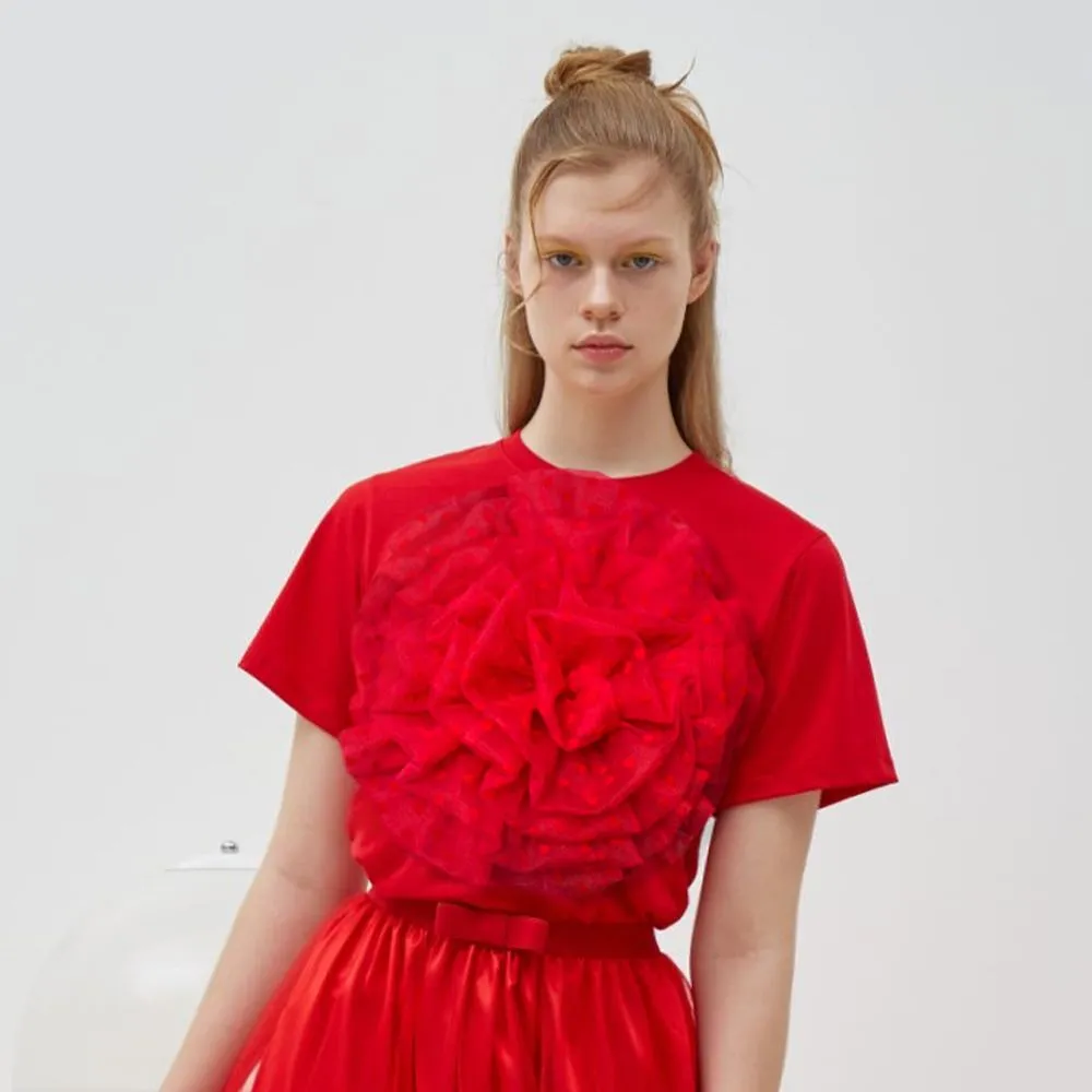 ICONIC RED VALENTINE ROSE T-SHIRT