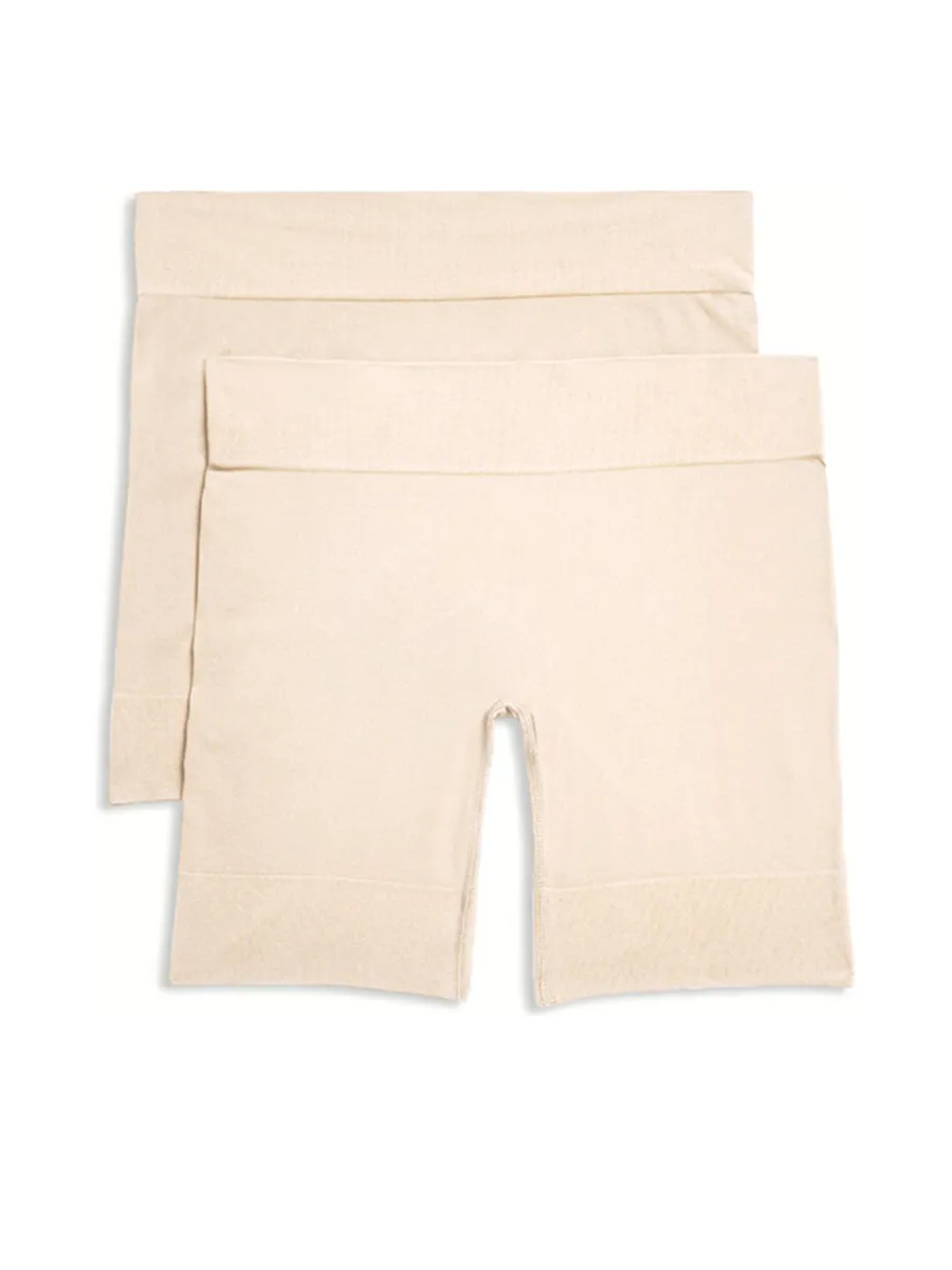 MARKS & SPENCER Women Shorts Anti-Chafe 2pk Almond