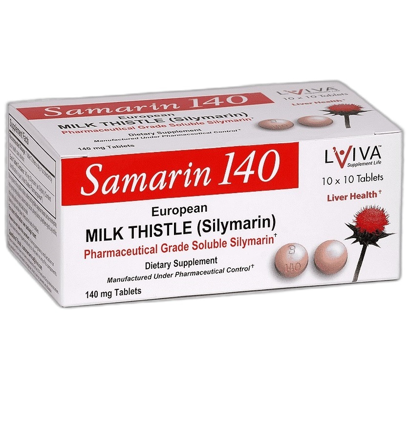 Гепатопротектор для очищения, лечения и защиты печени Самарин 140 мг 30 или 100 таблеток