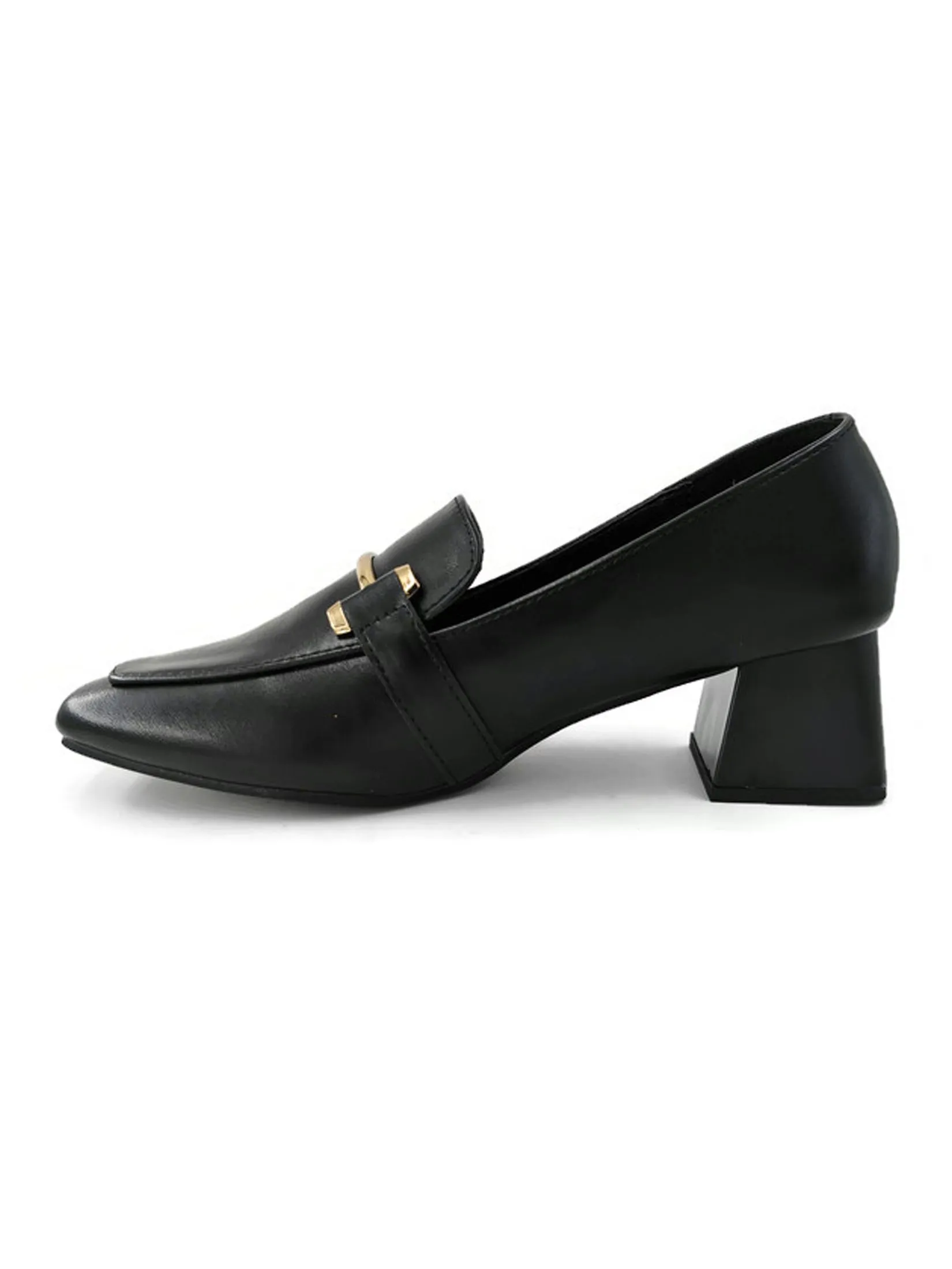 KLIN Woman Blocked Heels Loafer Black