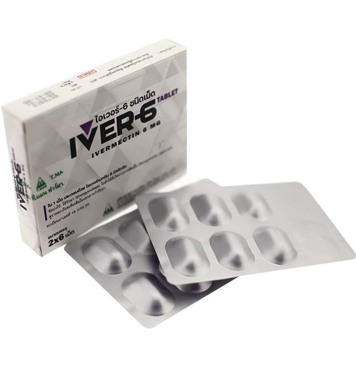 Таблетки Ивермектин IVER-6 Ivermectin 6 mg 12 таблеток
