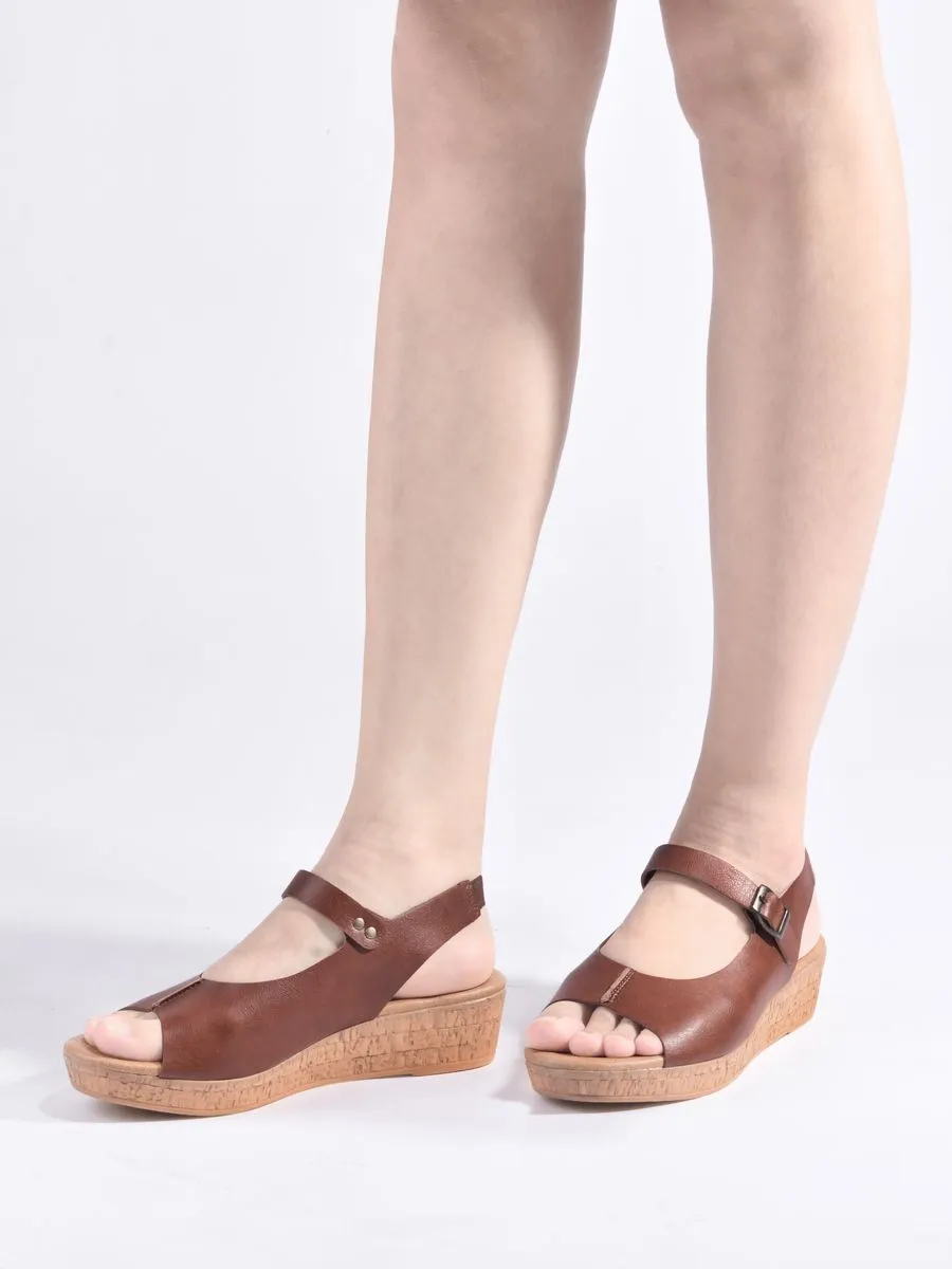 JOLI SNOB Brown Comfort Sandals ACT-92460 Size - 2L