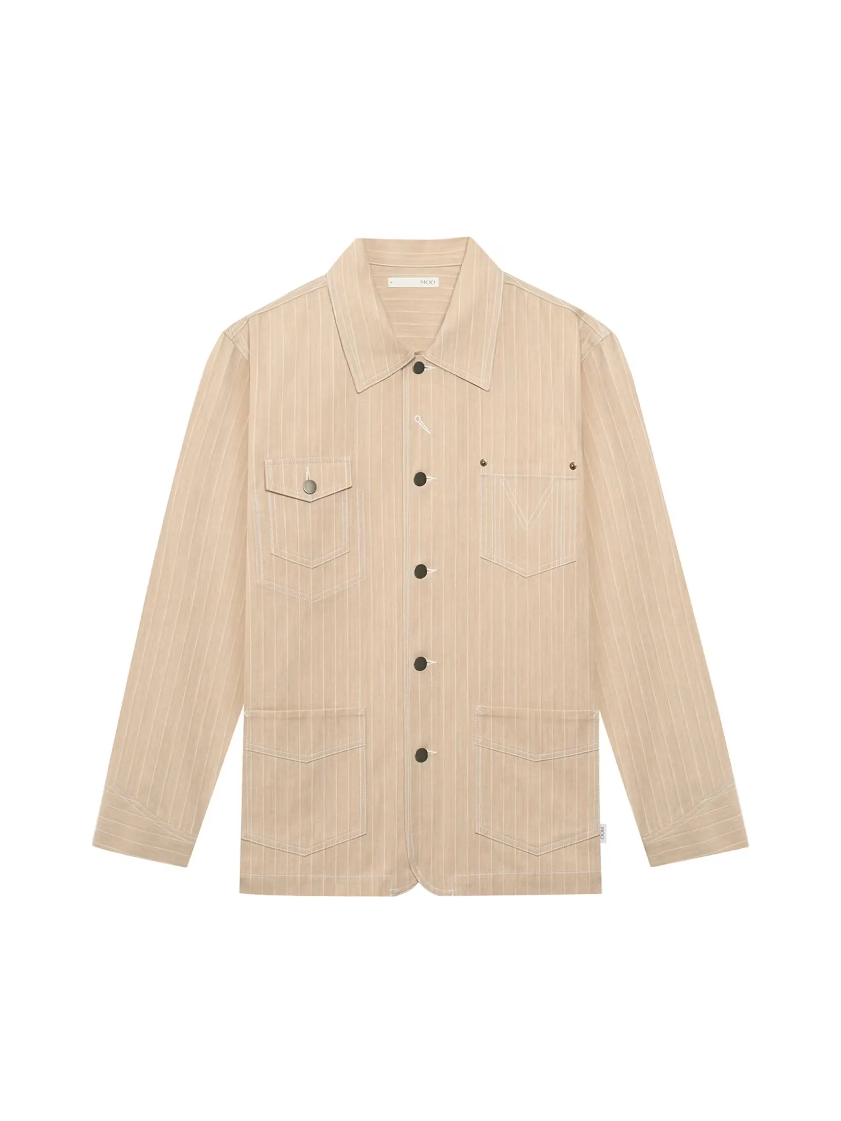 MOO [MOO 5/25]  Signature Striped Jacket Beige