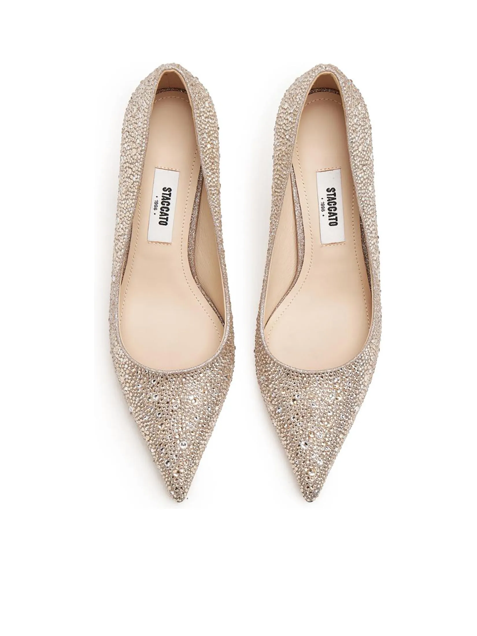 STACCATO Women Pumps Crystal Covered Pointy