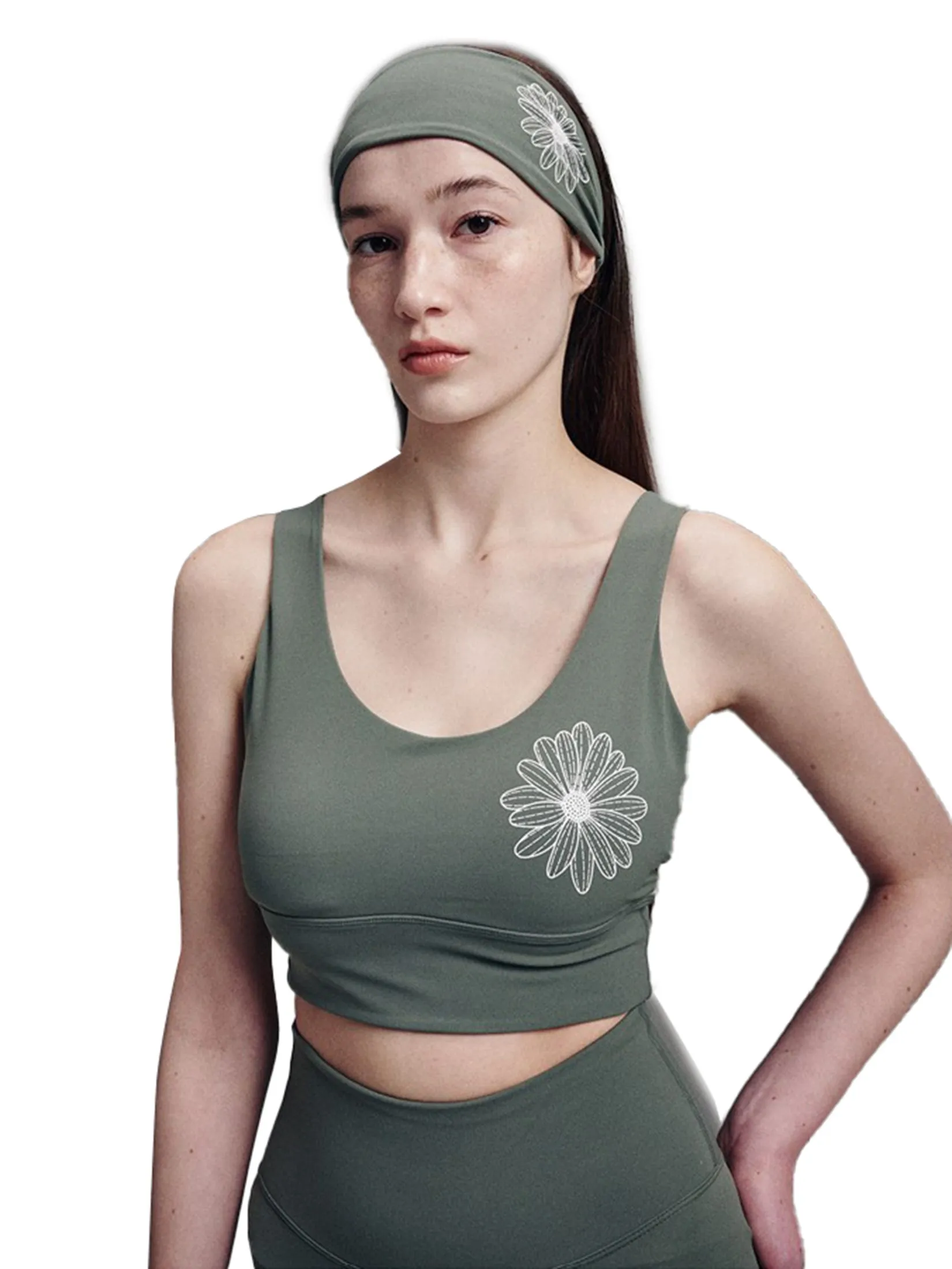 MARDI MERCREDI ACTIF Beurre Ultimate Comfort Basic Bra Theflower Khaki Ivory