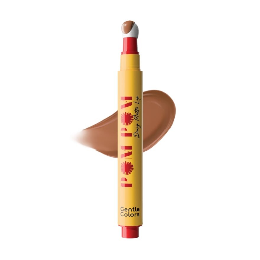 #Gentle Colors Pom Pom Dewy Matte Lip01 - 01 Brown Biscuit