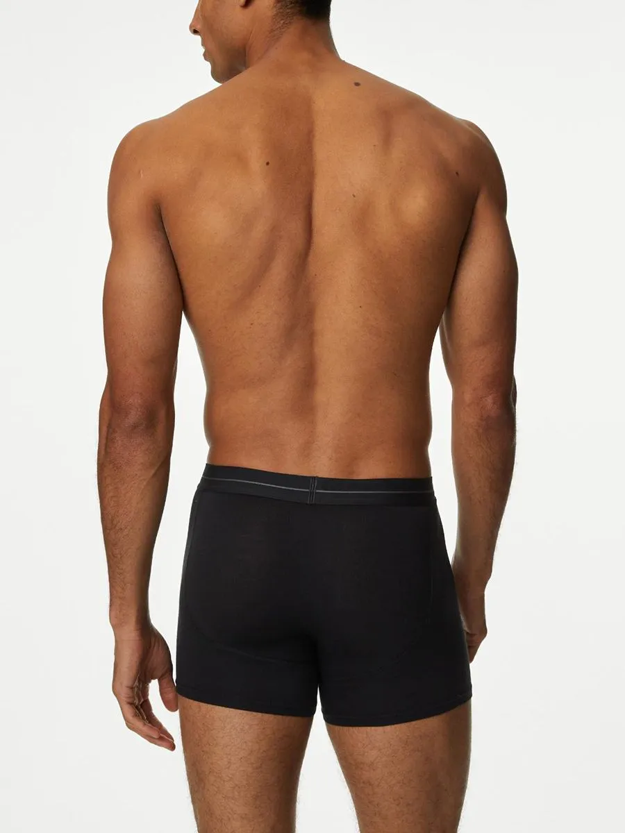 MARKS & SPENCER Men Trunks Pack Microskin 5 pcs Black