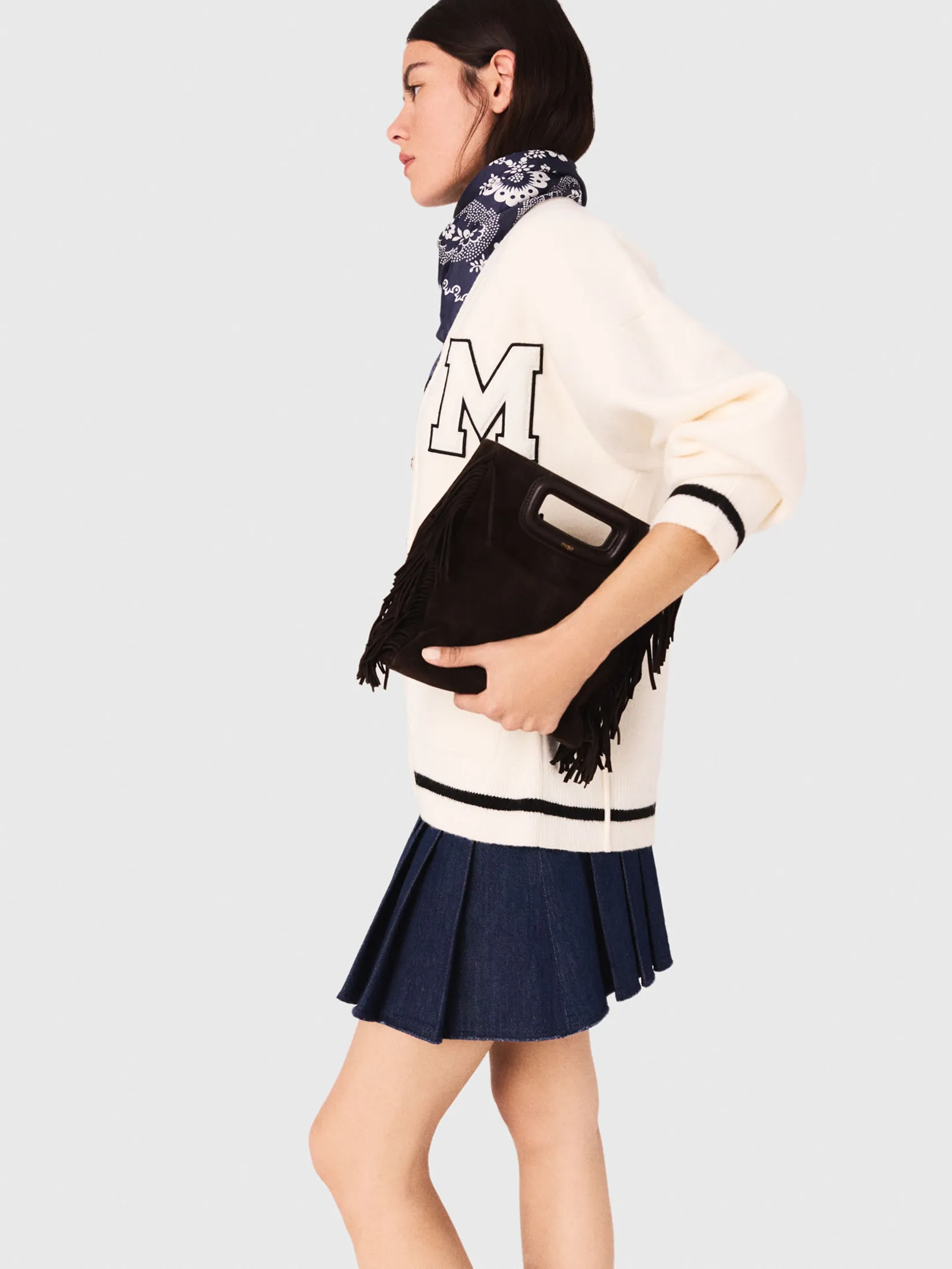 MAJE Women Long Cardigan With Embroidery