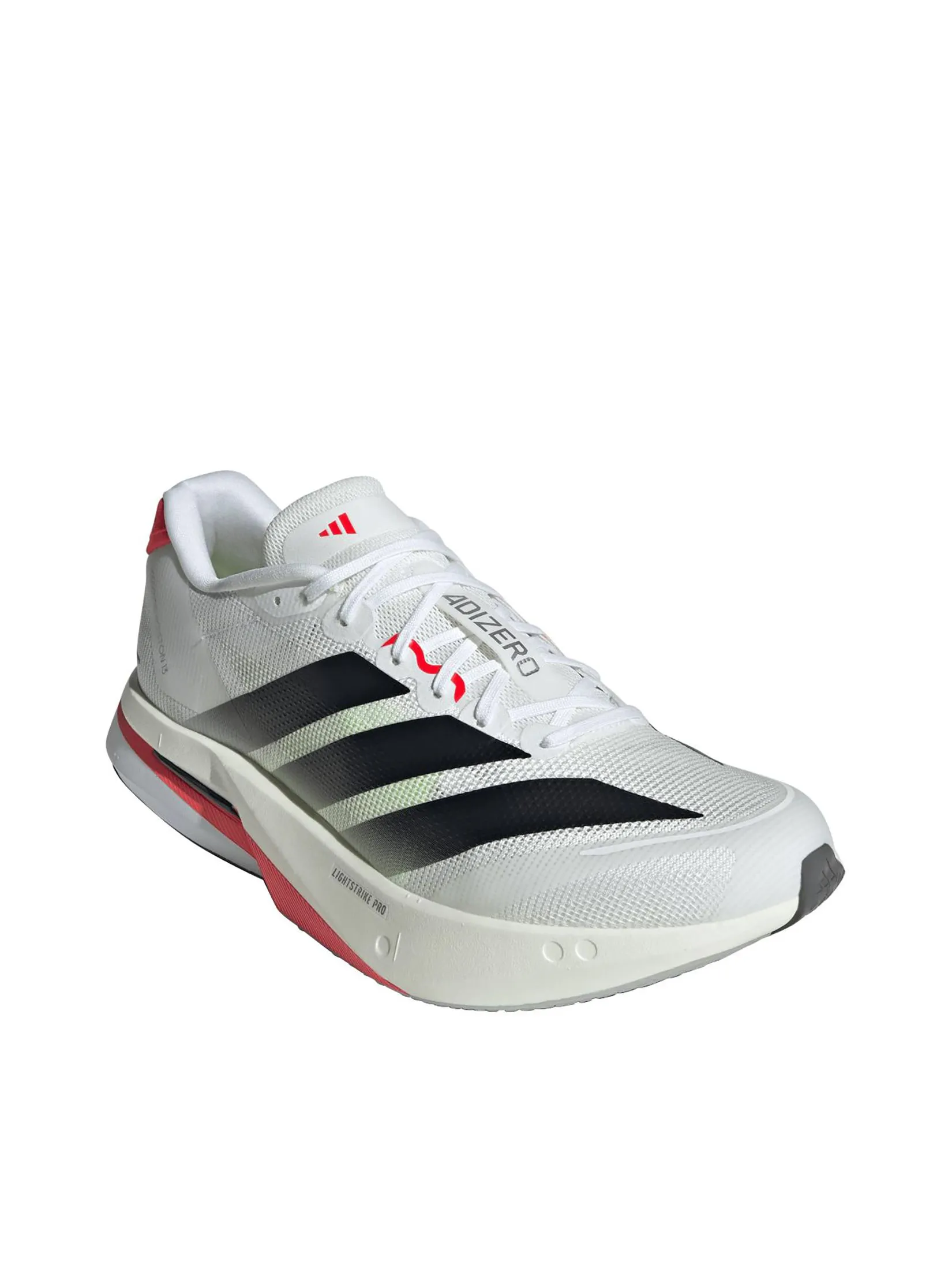 ADIDAS Men Running Shoes Adizero Boston 13 JS4932 Ftwr White / Core Black / Lucid Red