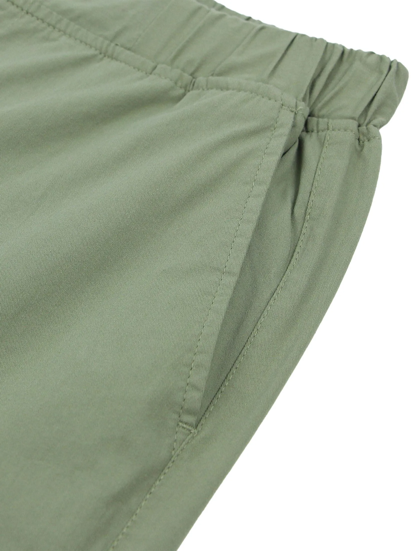 GIORDANO Women's Relaxed Twill Audrey Pants Oil Green