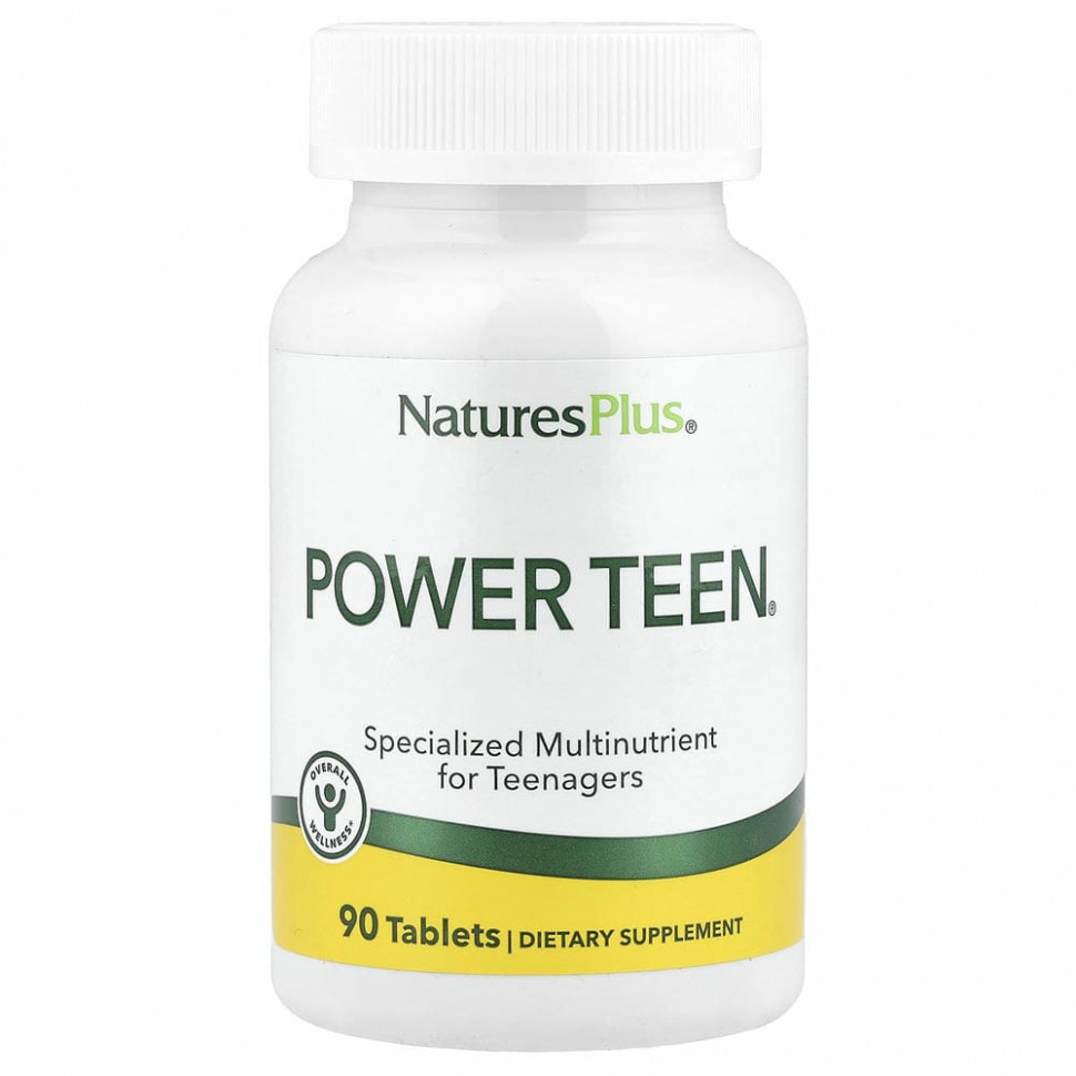 NaturesPlus, Source of Life, Power Teen, питательная добавка для подростков, 90 таблеток