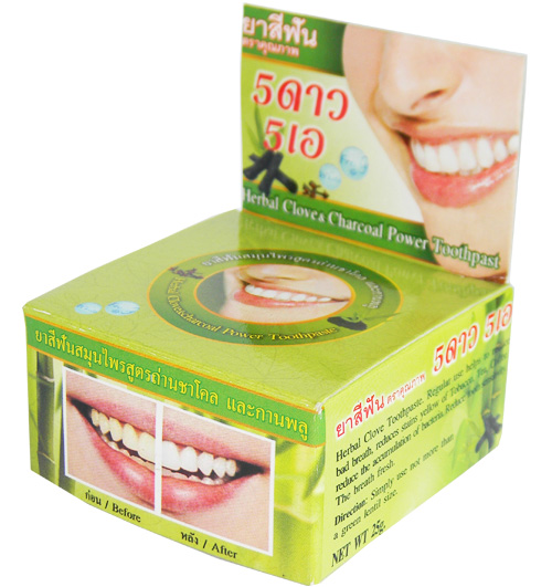 Круглая Зубная паста 5Star с углем бамбука