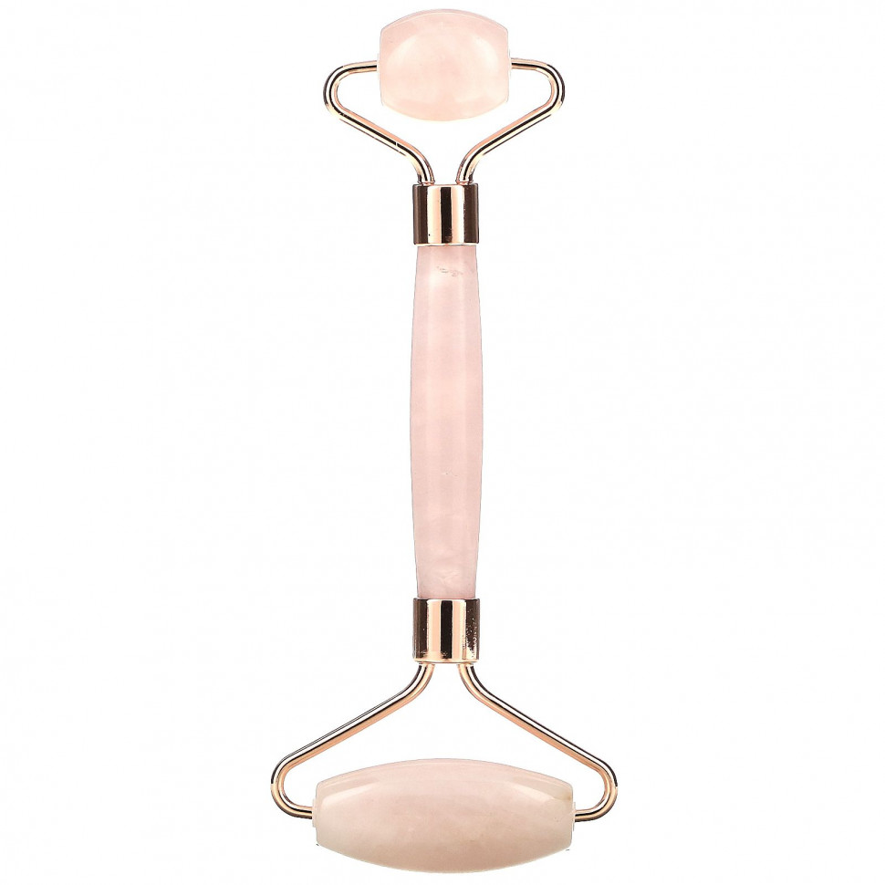 Grace & Stella, массажный валик для лица из розового кварца, 1 шт.