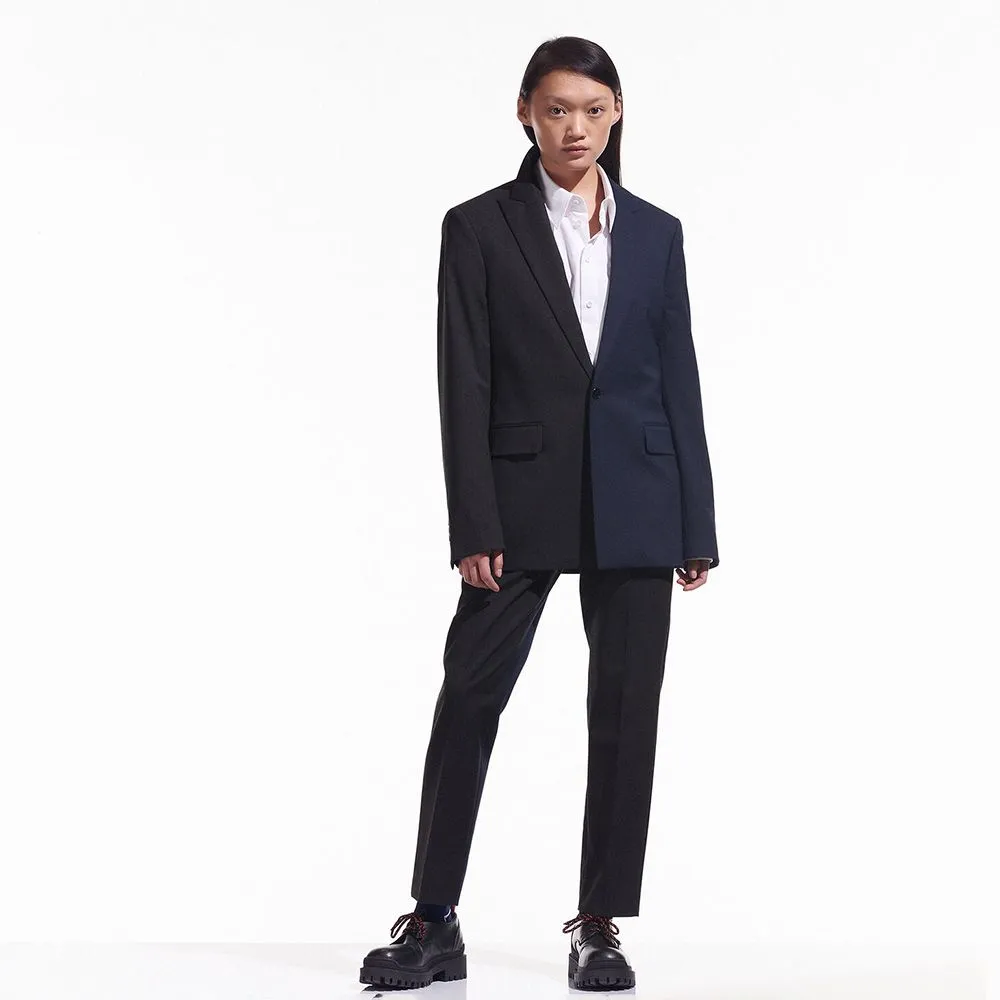 KARL LAGERFELD CARA LOVES KARL Bi-Color Blazer – Grey & Navy