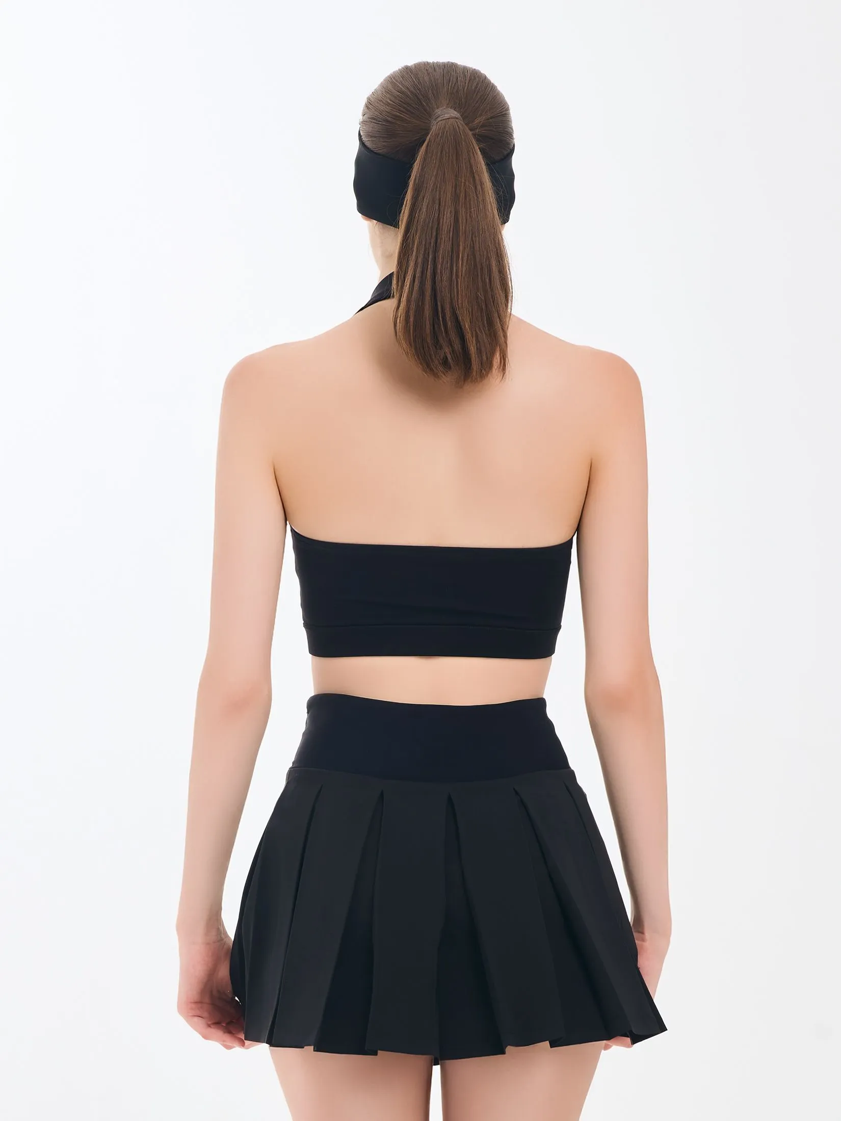 VANESSE Black HALTER SPORT BRA (029102)