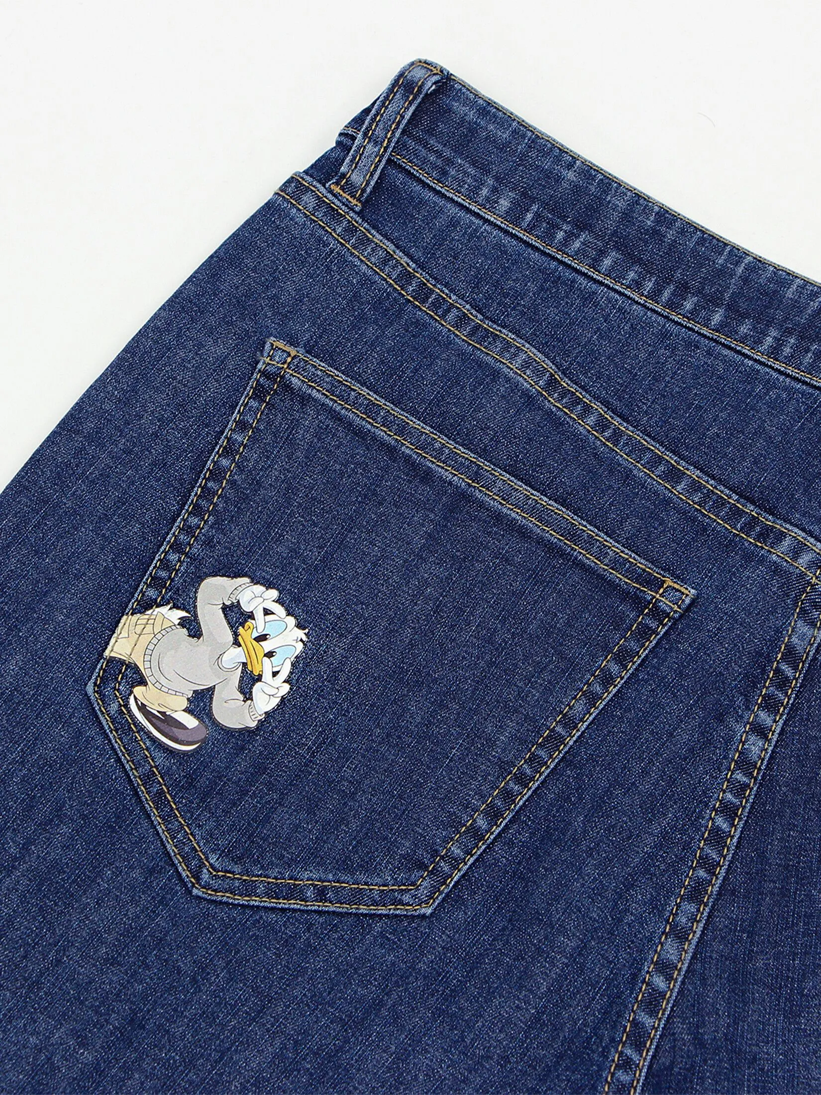 GIORDANO Men's Stretch Denim Shorts (Disney) Med Blue