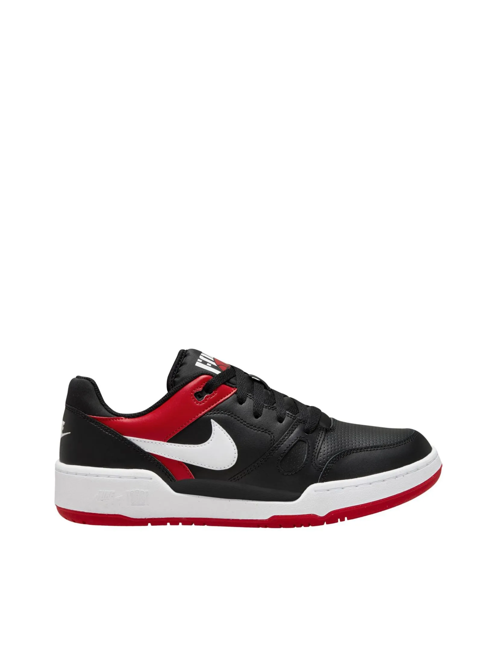 NIKE Men Sneakers Full Force Low Black/White-University Red Size - 9 US