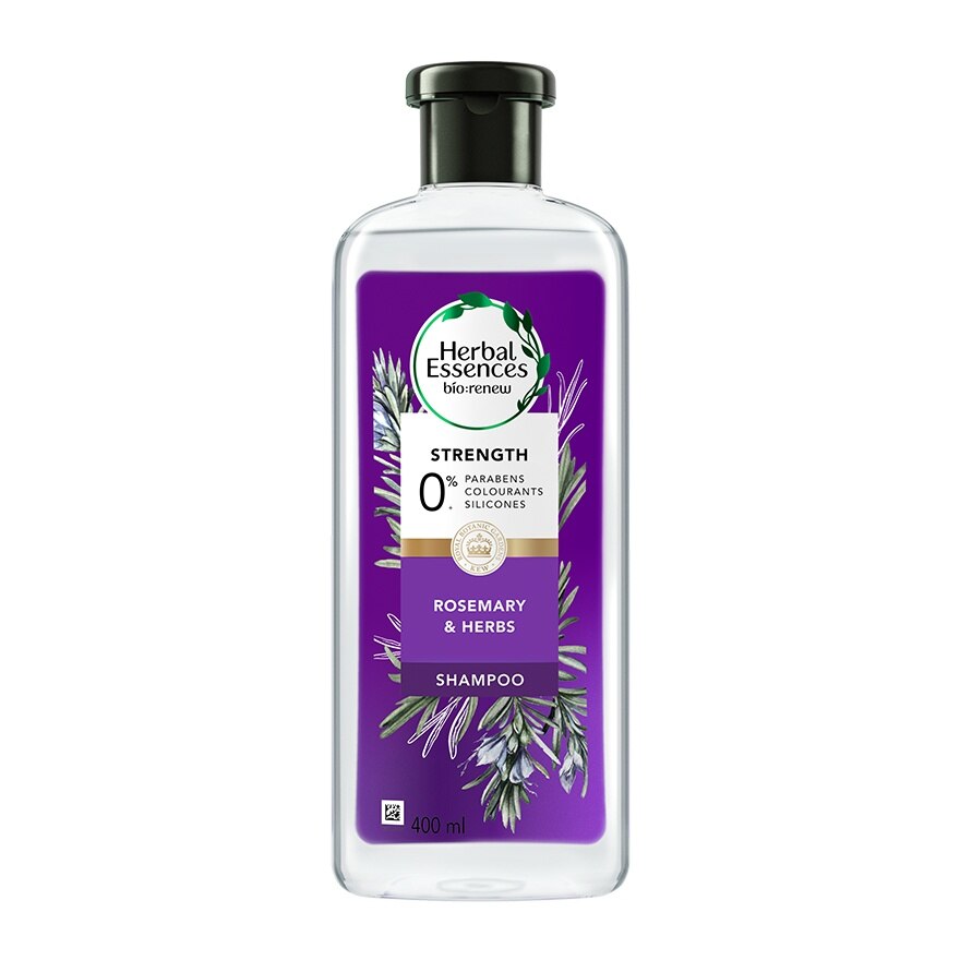 Herbal Essences Shampoo Rosemary  Herbs 400 Ml. - Purple